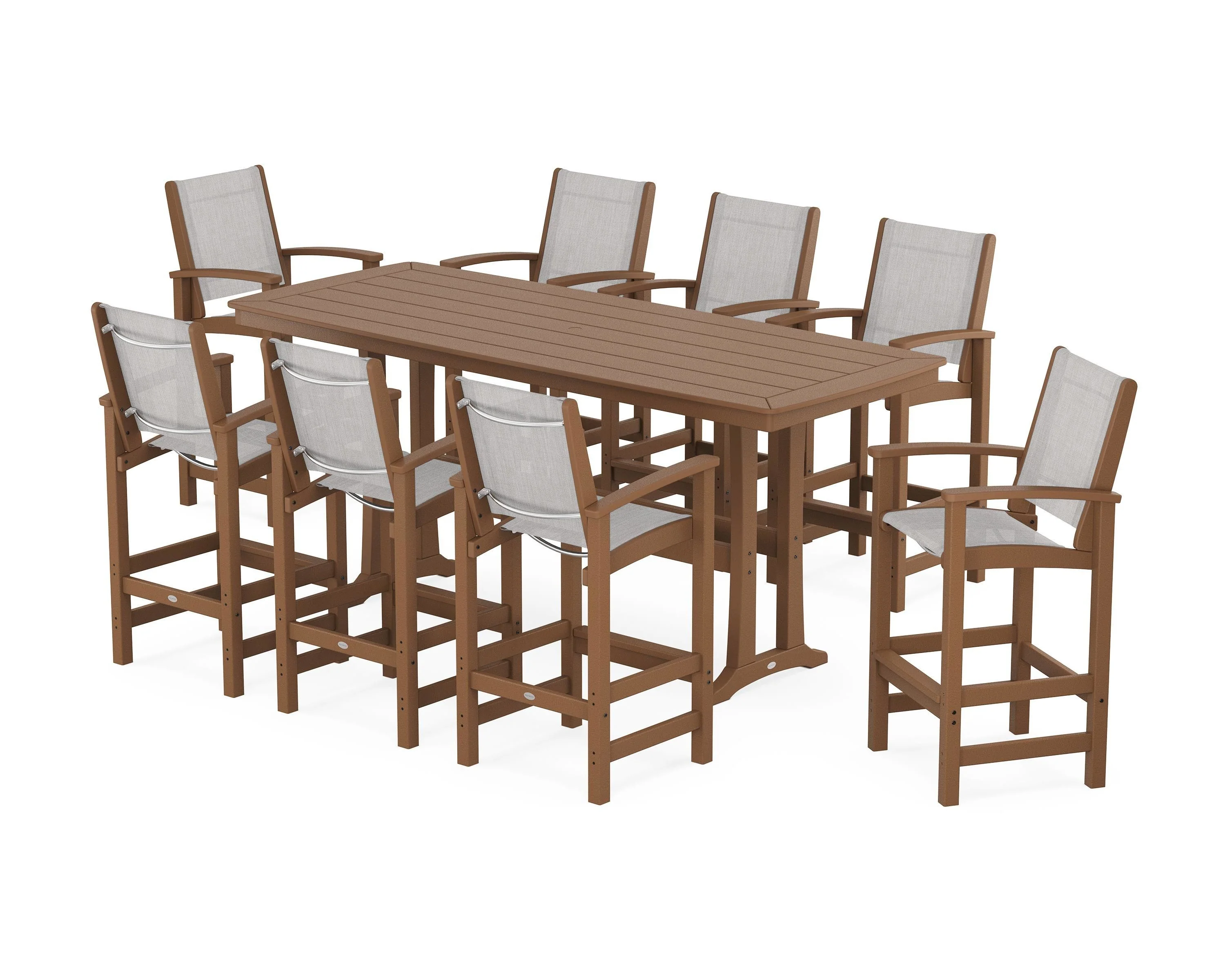 Coastal 9-Piece Bar Set with Trestle Legs - Image 68