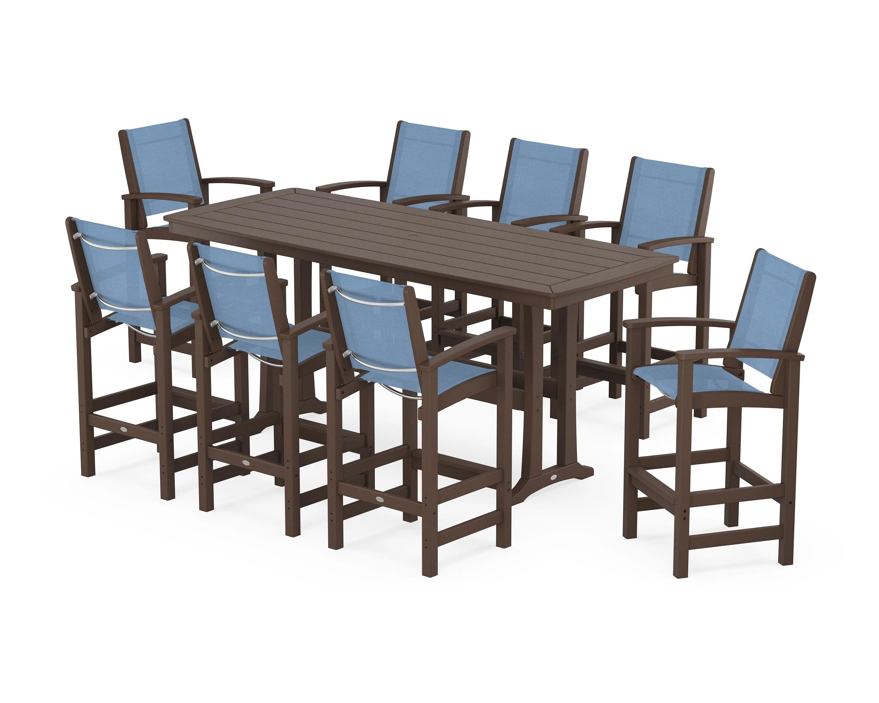 Coastal 9-Piece Bar Set with Trestle Legs - Image 71