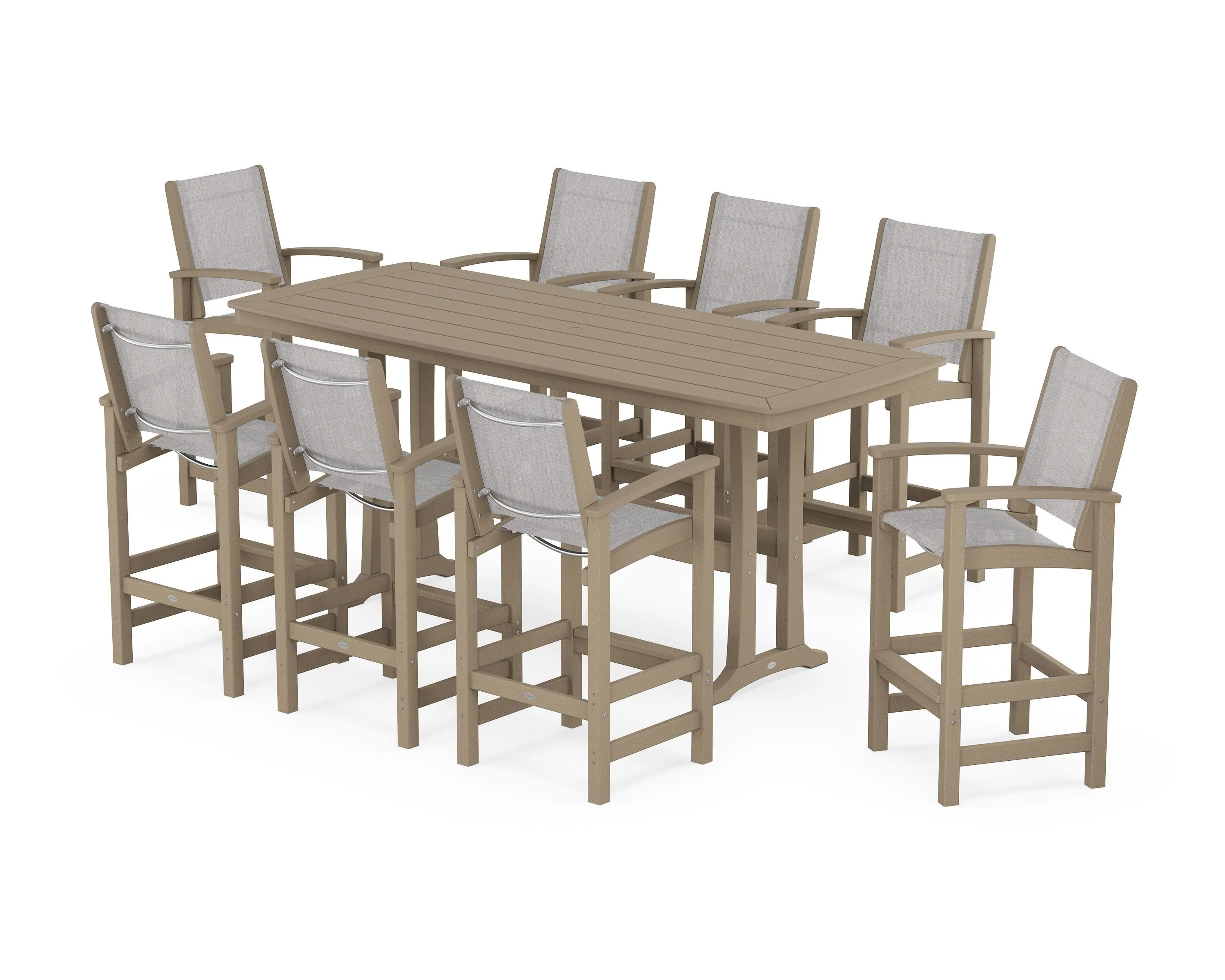 Coastal 9-Piece Bar Set with Trestle Legs - Image 72