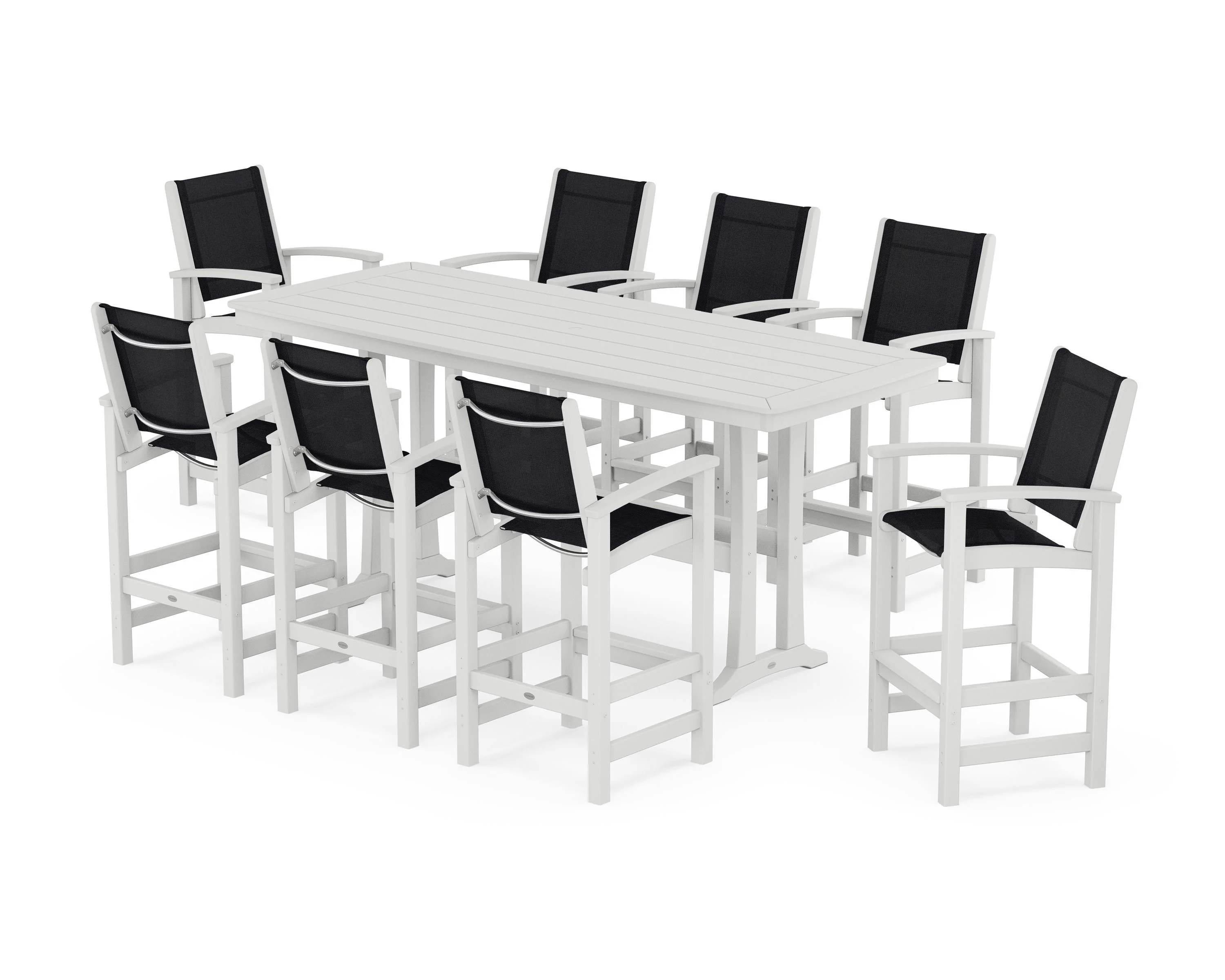 Coastal 9-Piece Bar Set with Trestle Legs - Image 73