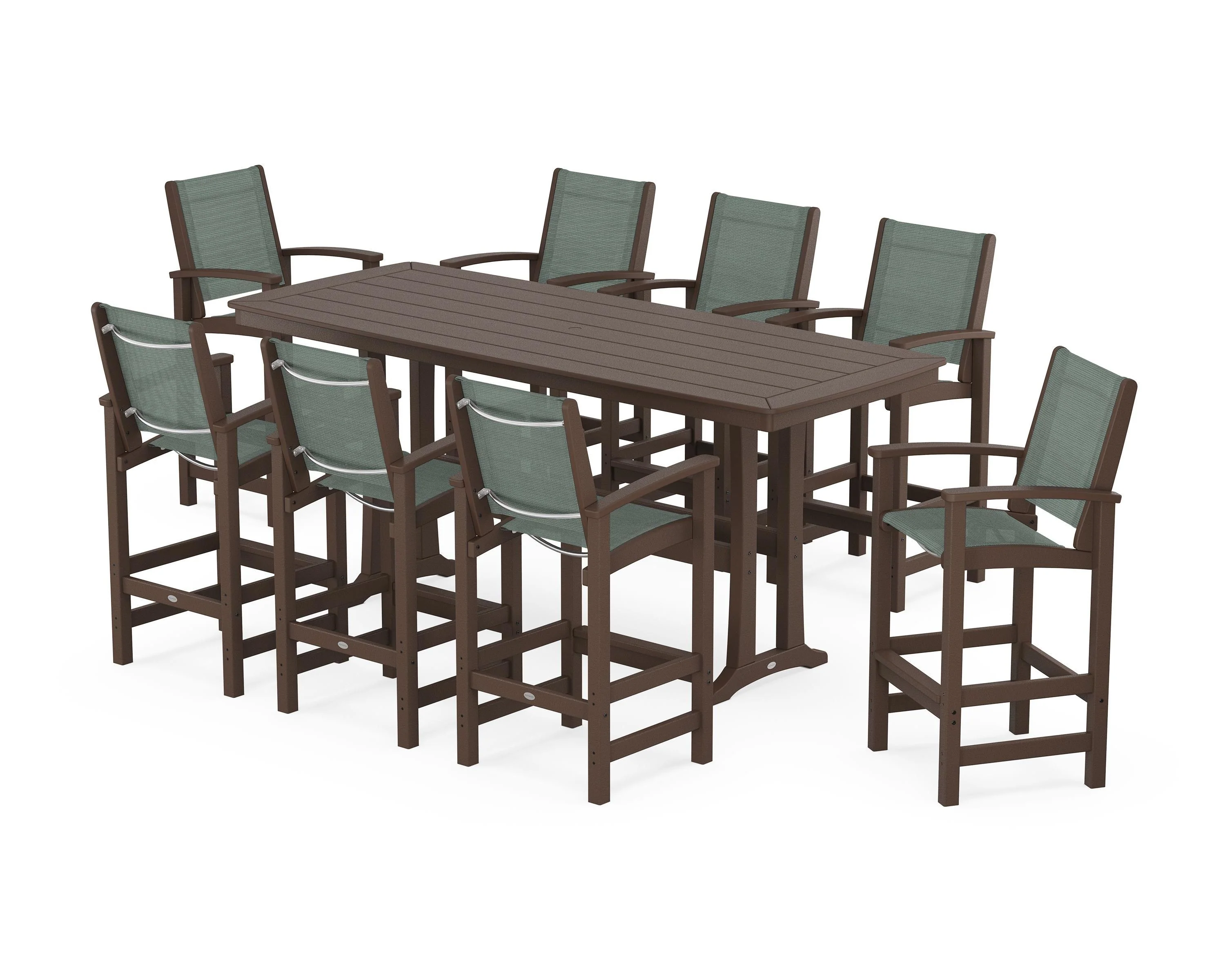Coastal 9-Piece Bar Set with Trestle Legs - Image 77