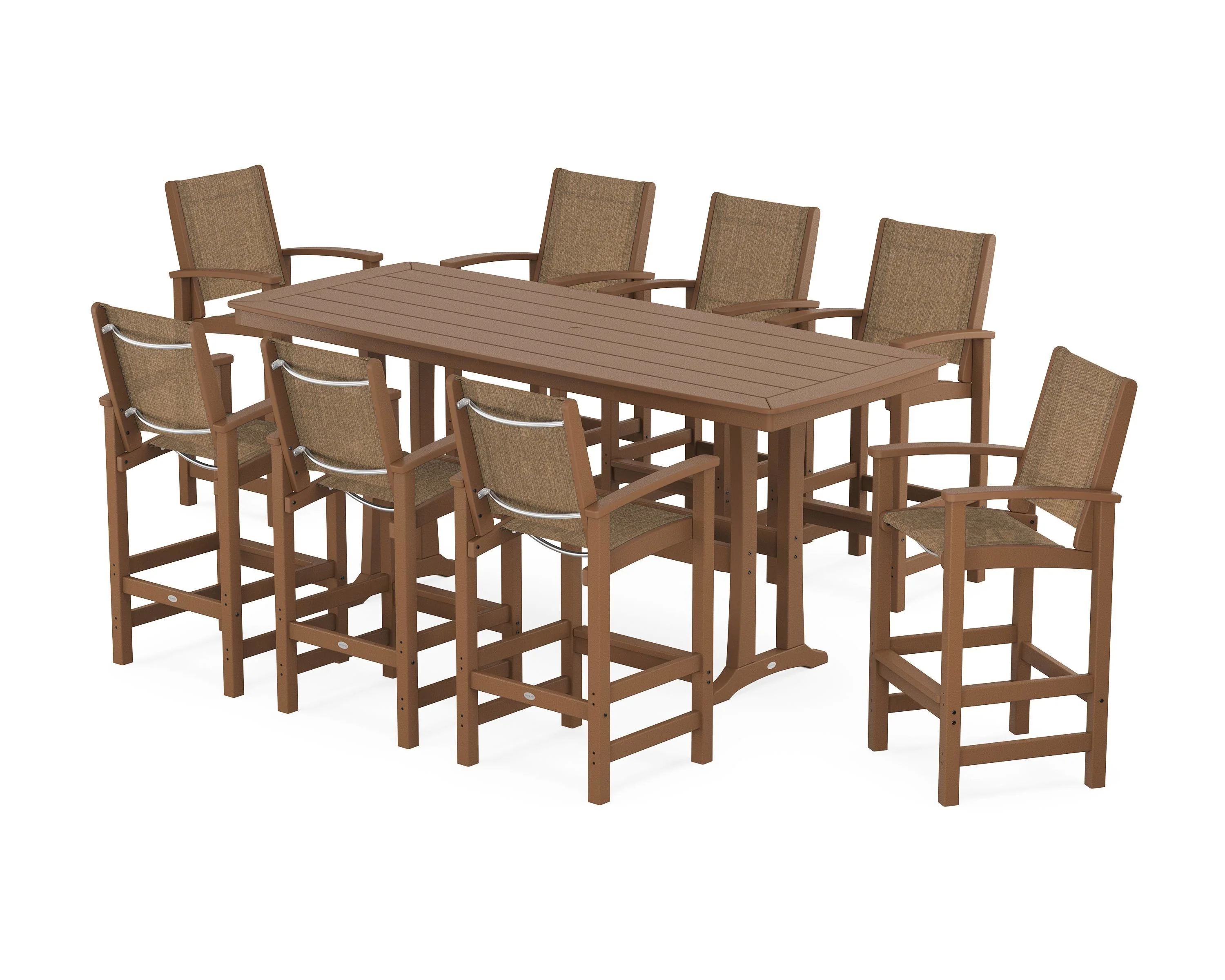 Coastal 9-Piece Bar Set with Trestle Legs - Image 79