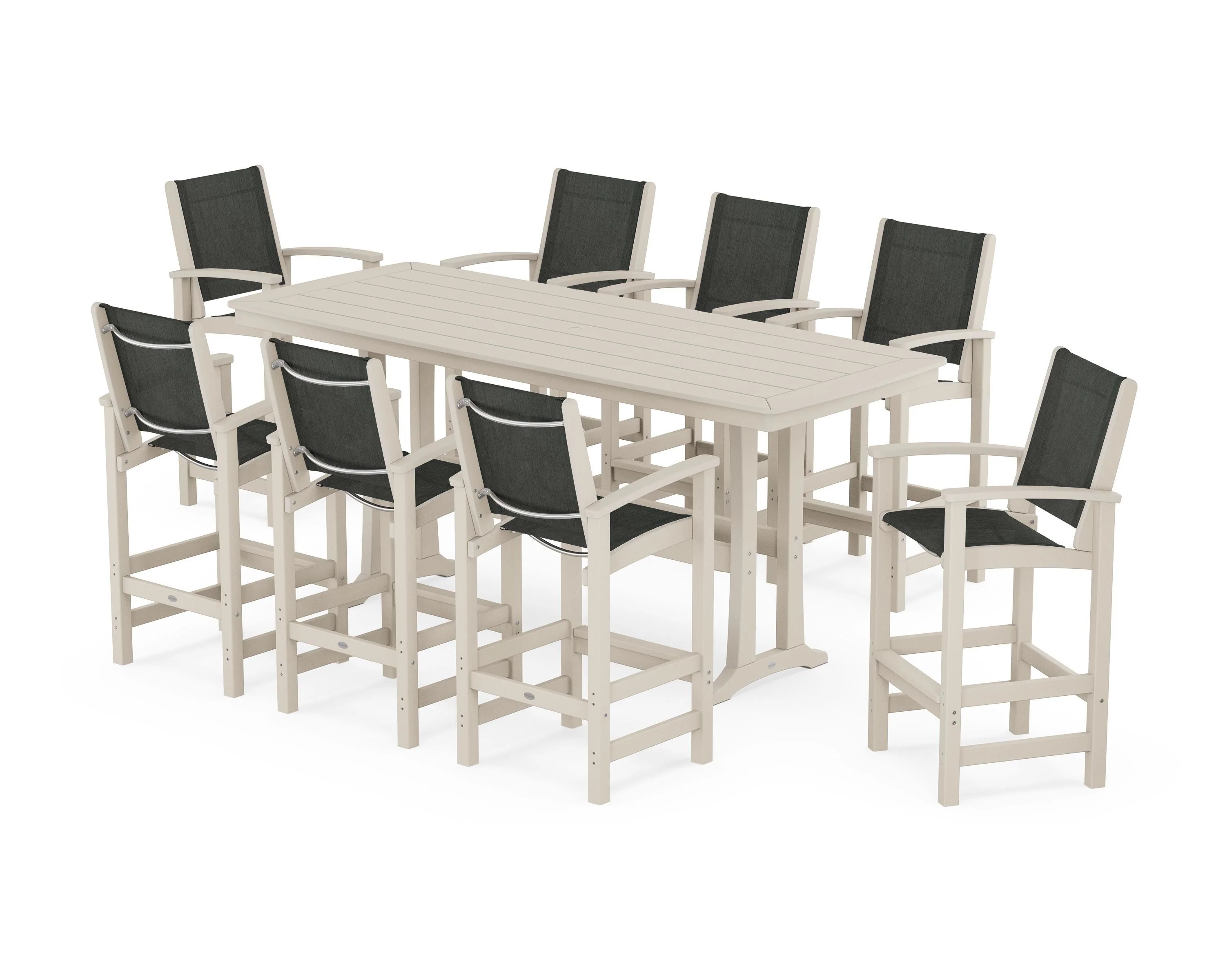 Coastal 9-Piece Bar Set with Trestle Legs - Image 82