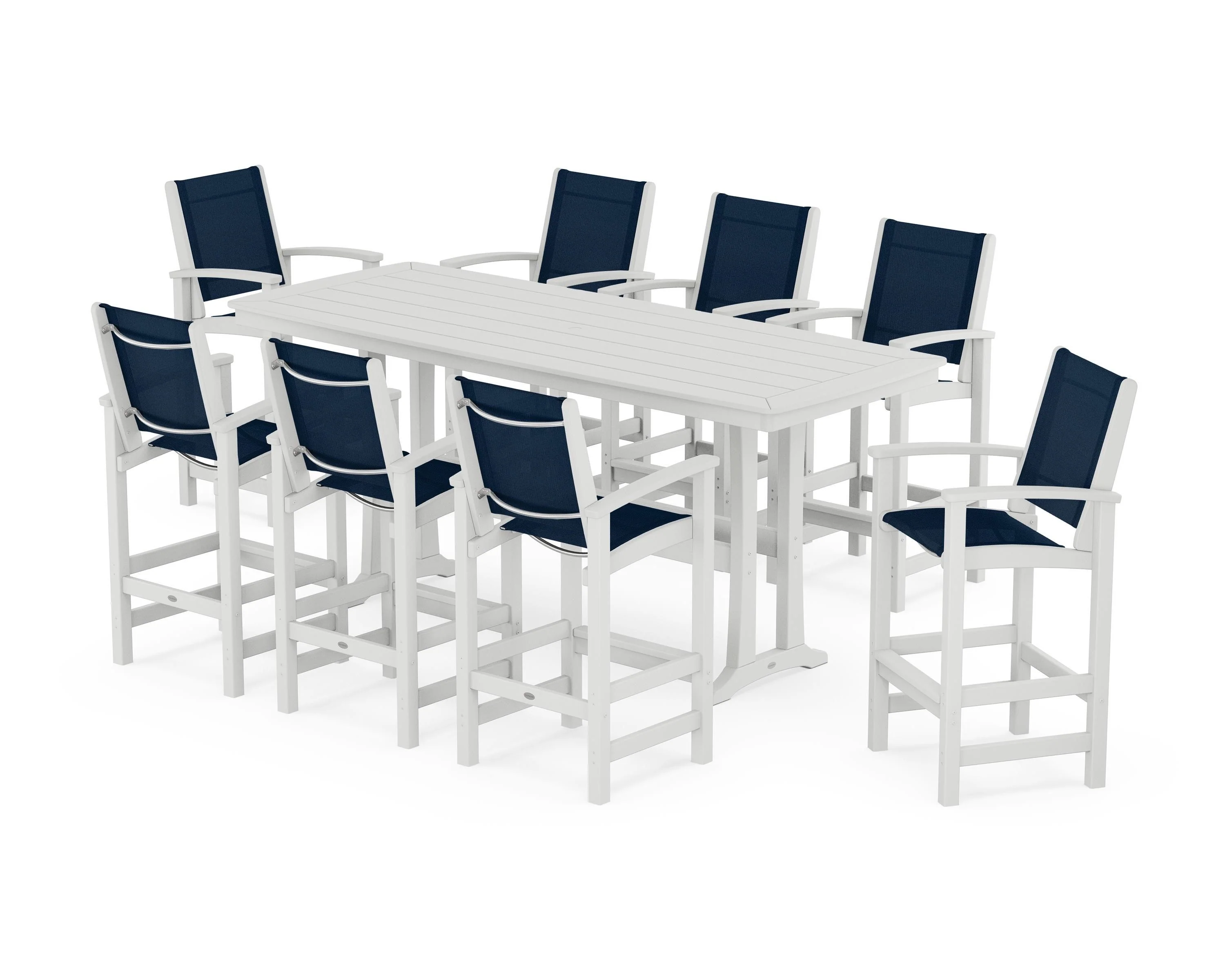 Coastal 9-Piece Bar Set with Trestle Legs - Image 86