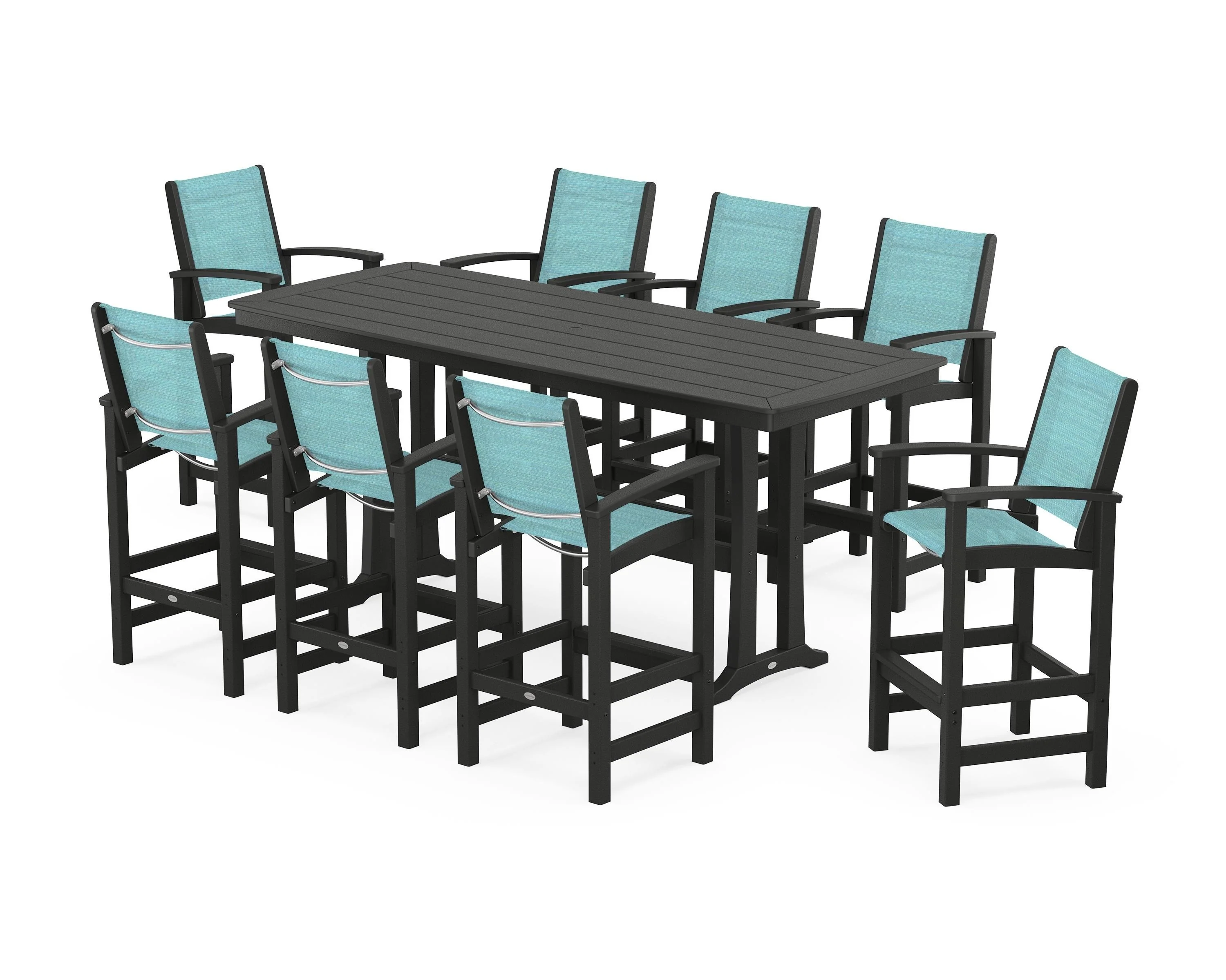 Coastal 9-Piece Bar Set with Trestle Legs - Image 89