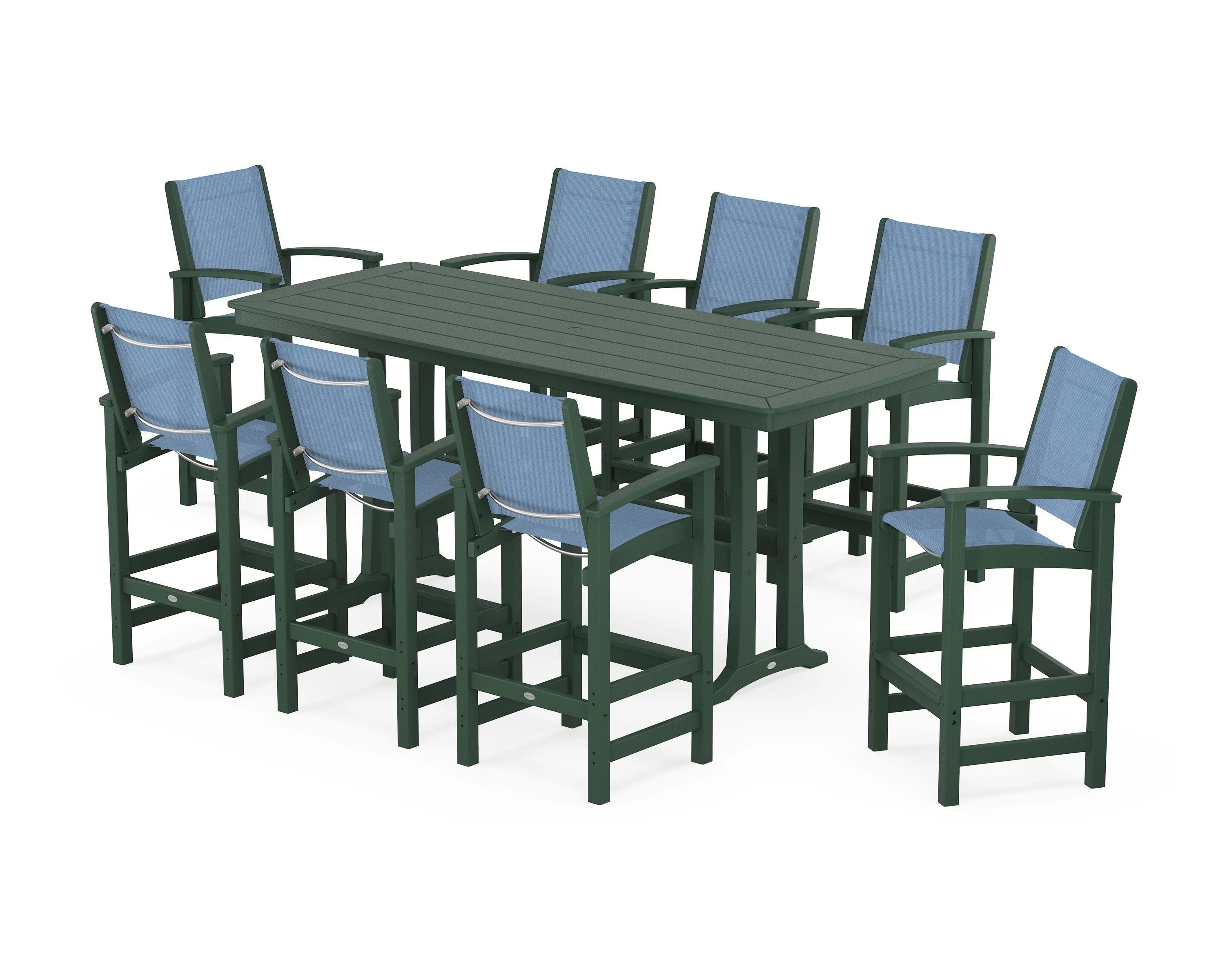 Coastal 9-Piece Bar Set with Trestle Legs - Image 90