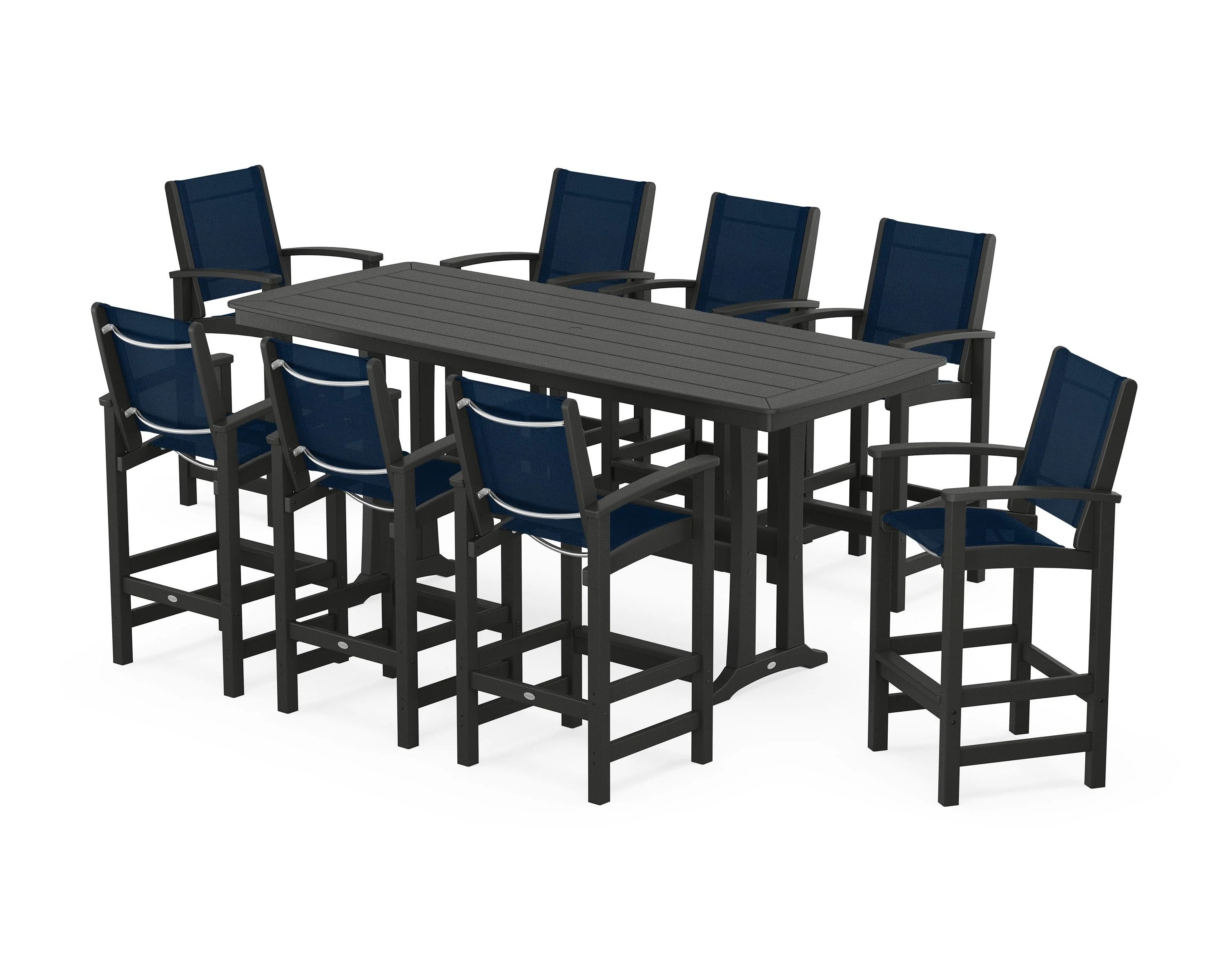 Coastal 9-Piece Bar Set with Trestle Legs - Image 92