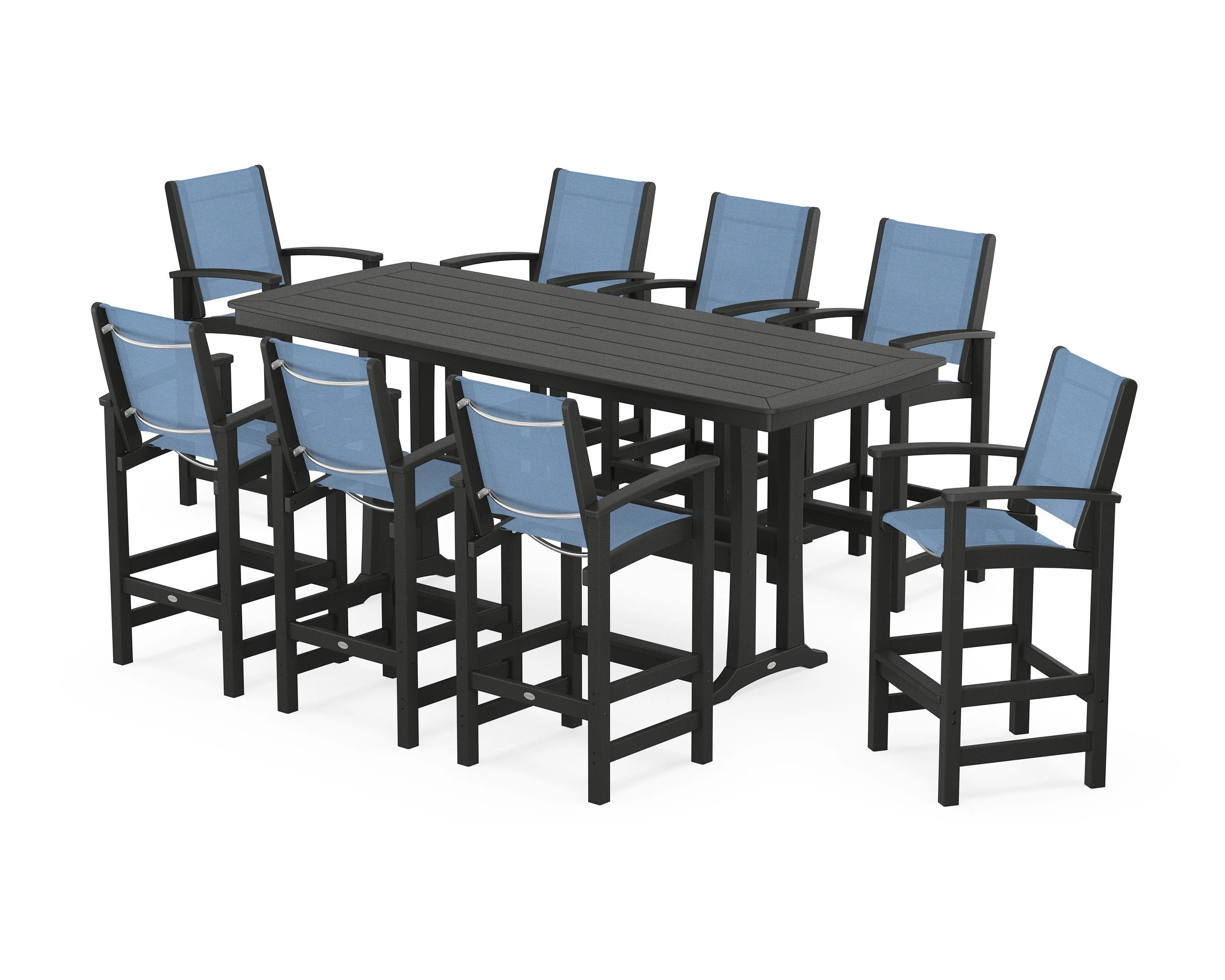 Coastal 9-Piece Bar Set with Trestle Legs - Image 93