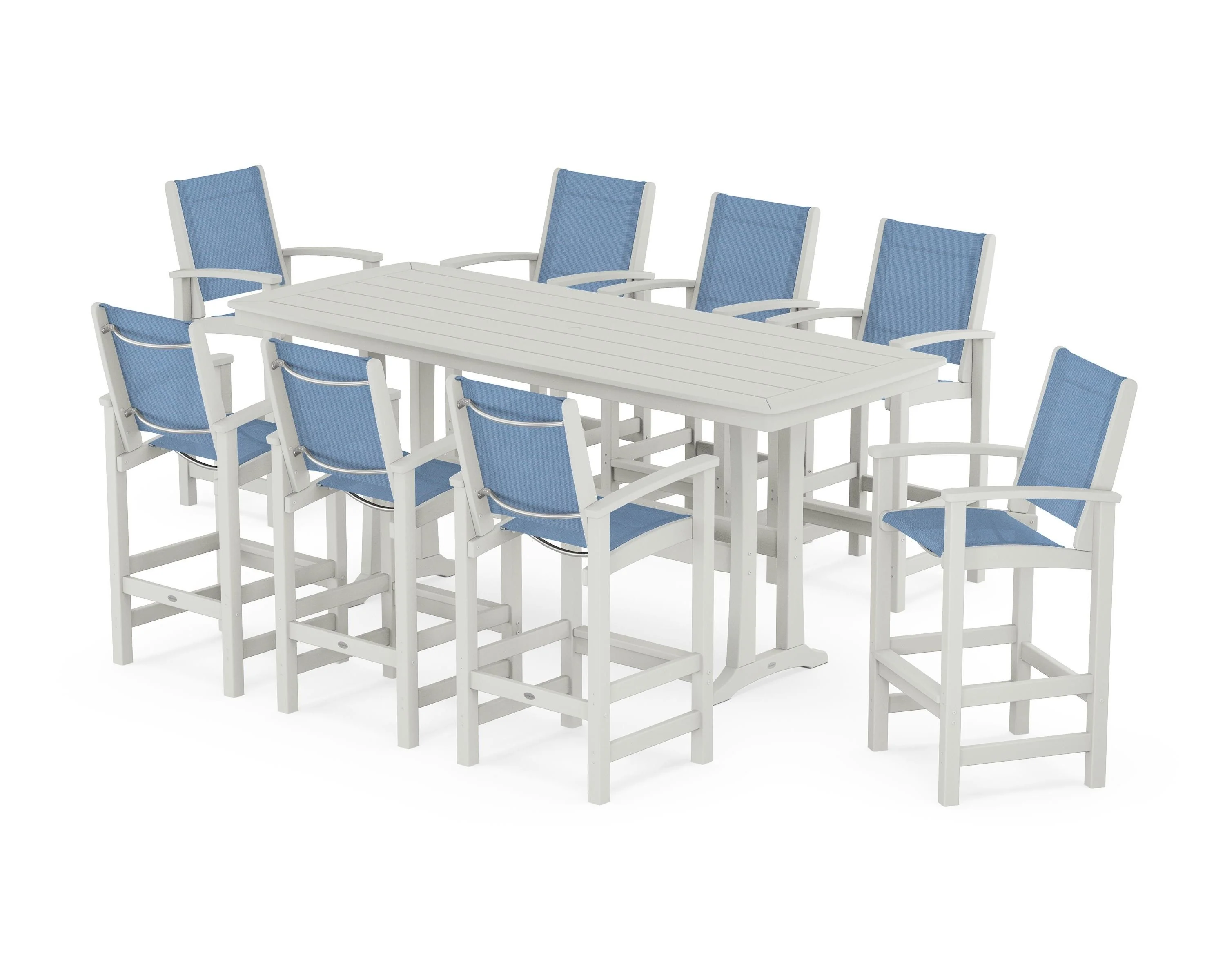 Coastal 9-Piece Bar Set with Trestle Legs - Image 94