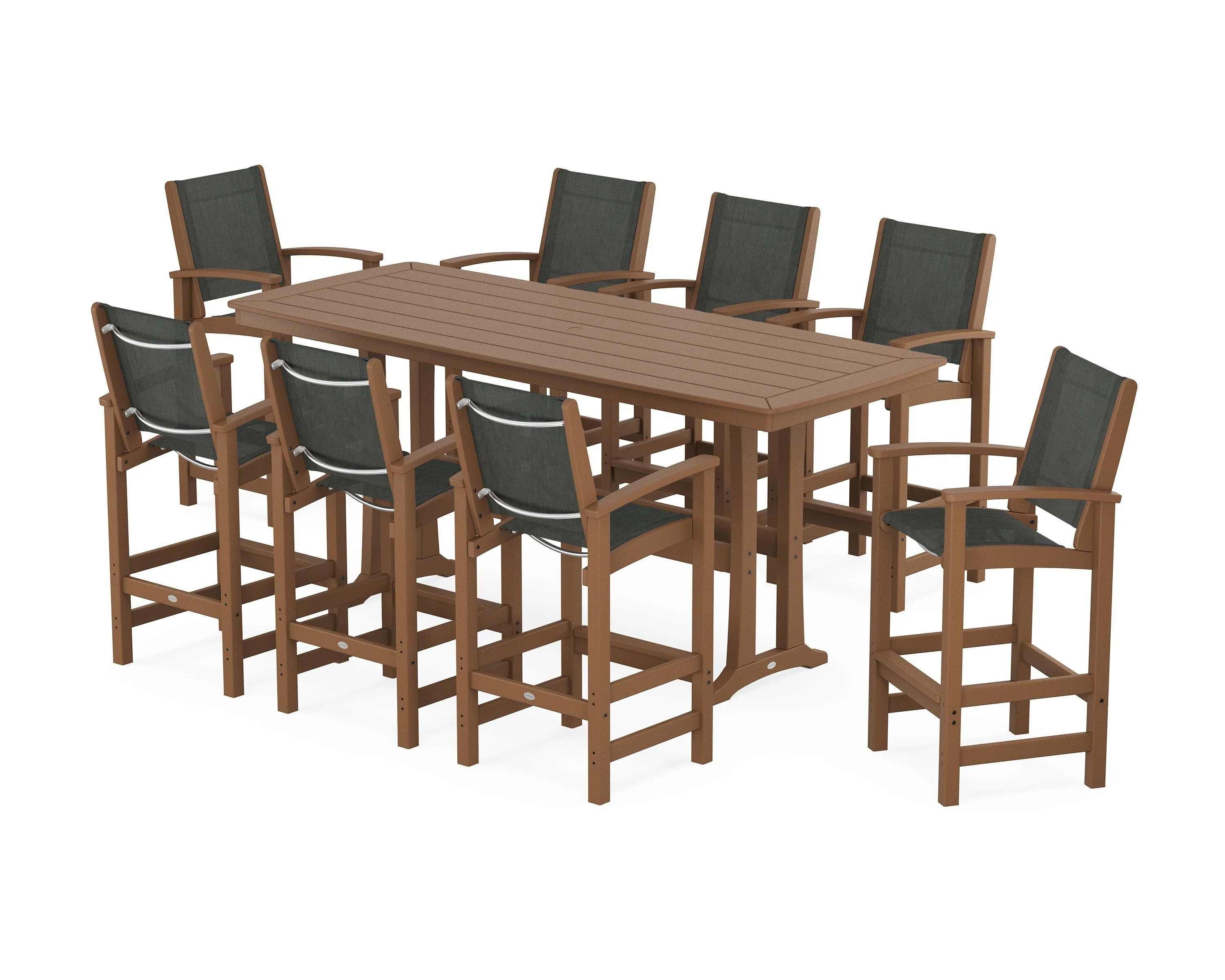 Coastal 9-Piece Bar Set with Trestle Legs - Image 98
