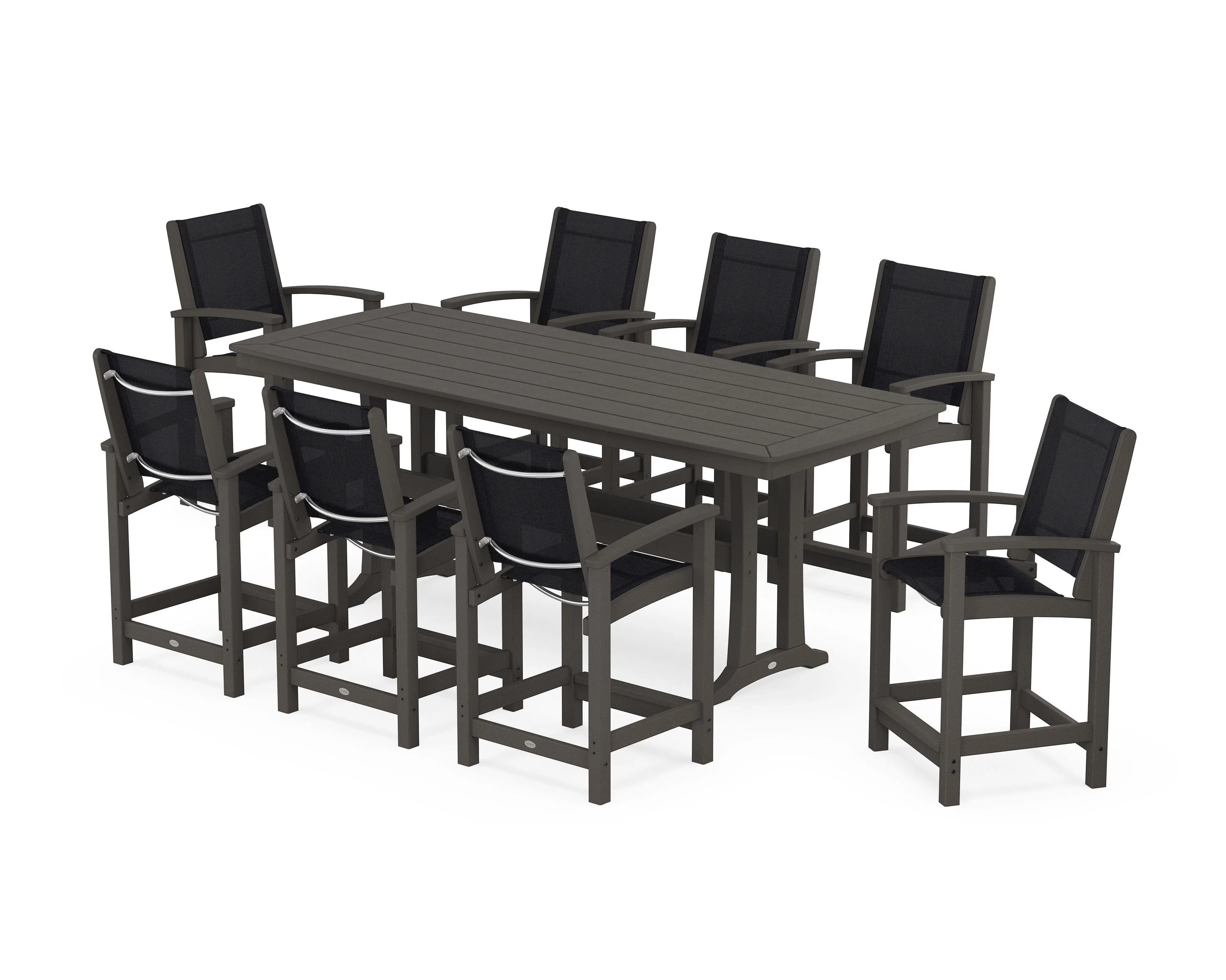 Coastal 9-Piece Counter Set with Trestle Legs - Image 10