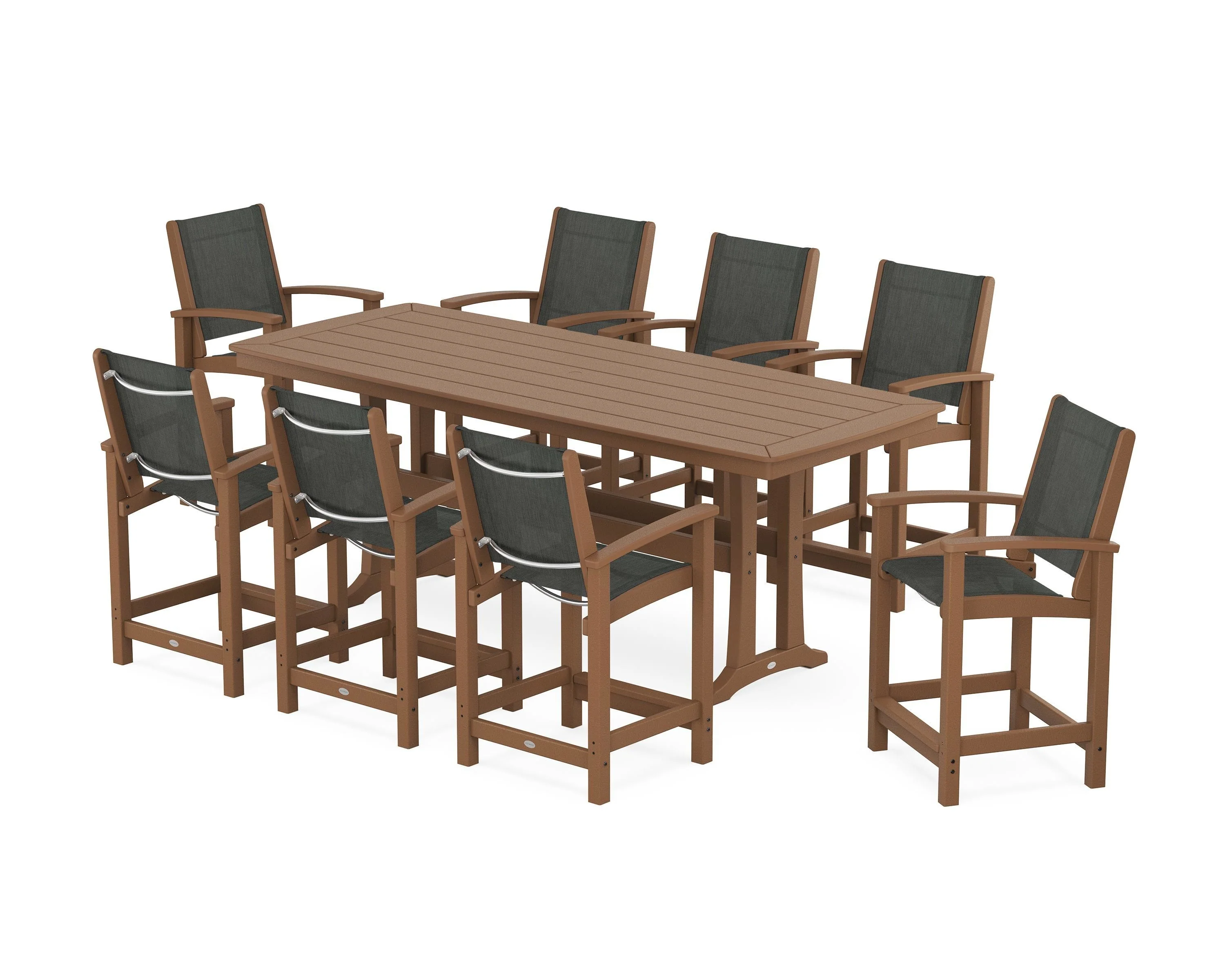 Coastal 9-Piece Counter Set with Trestle Legs - Image 102