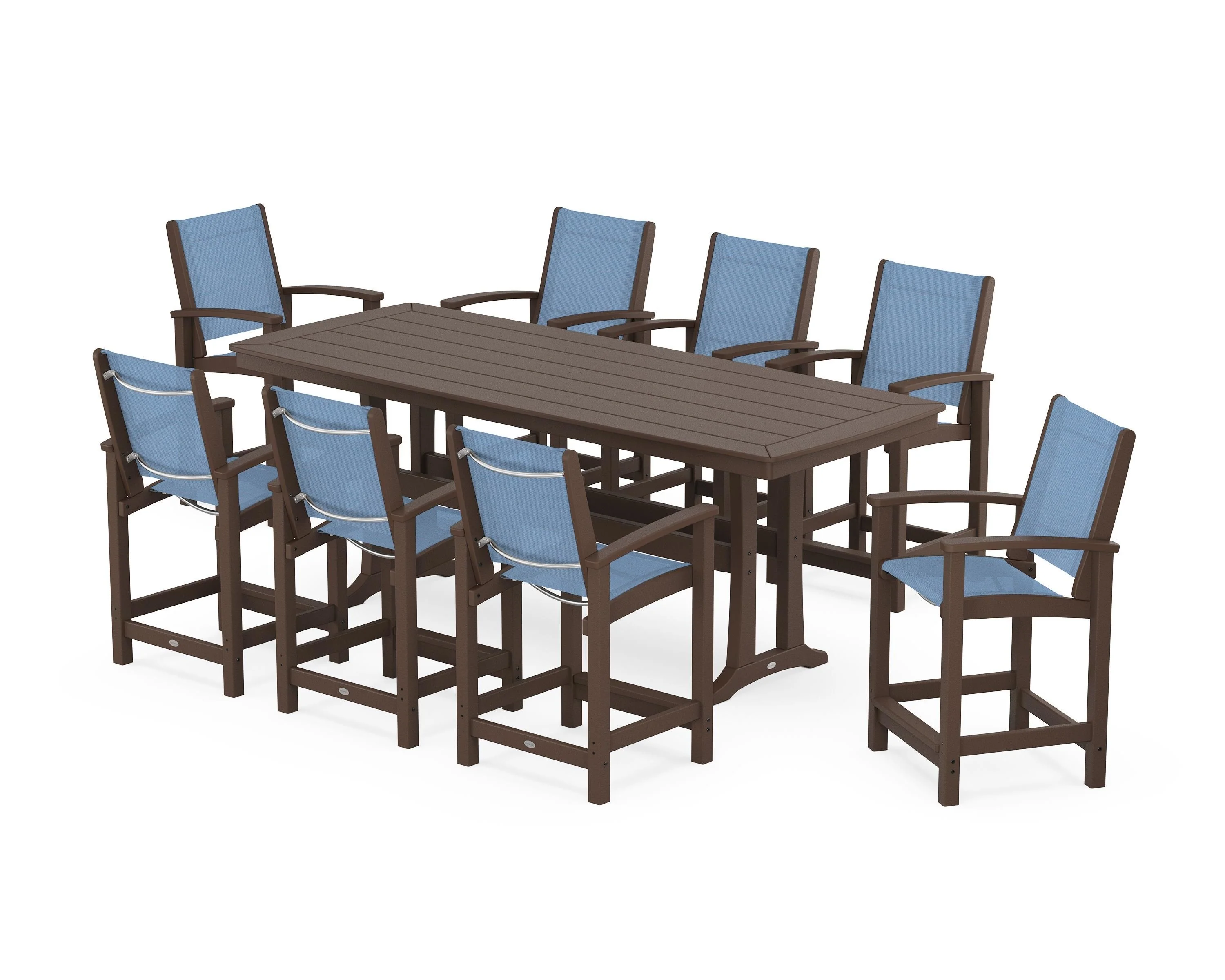 Coastal 9-Piece Counter Set with Trestle Legs - Image 103