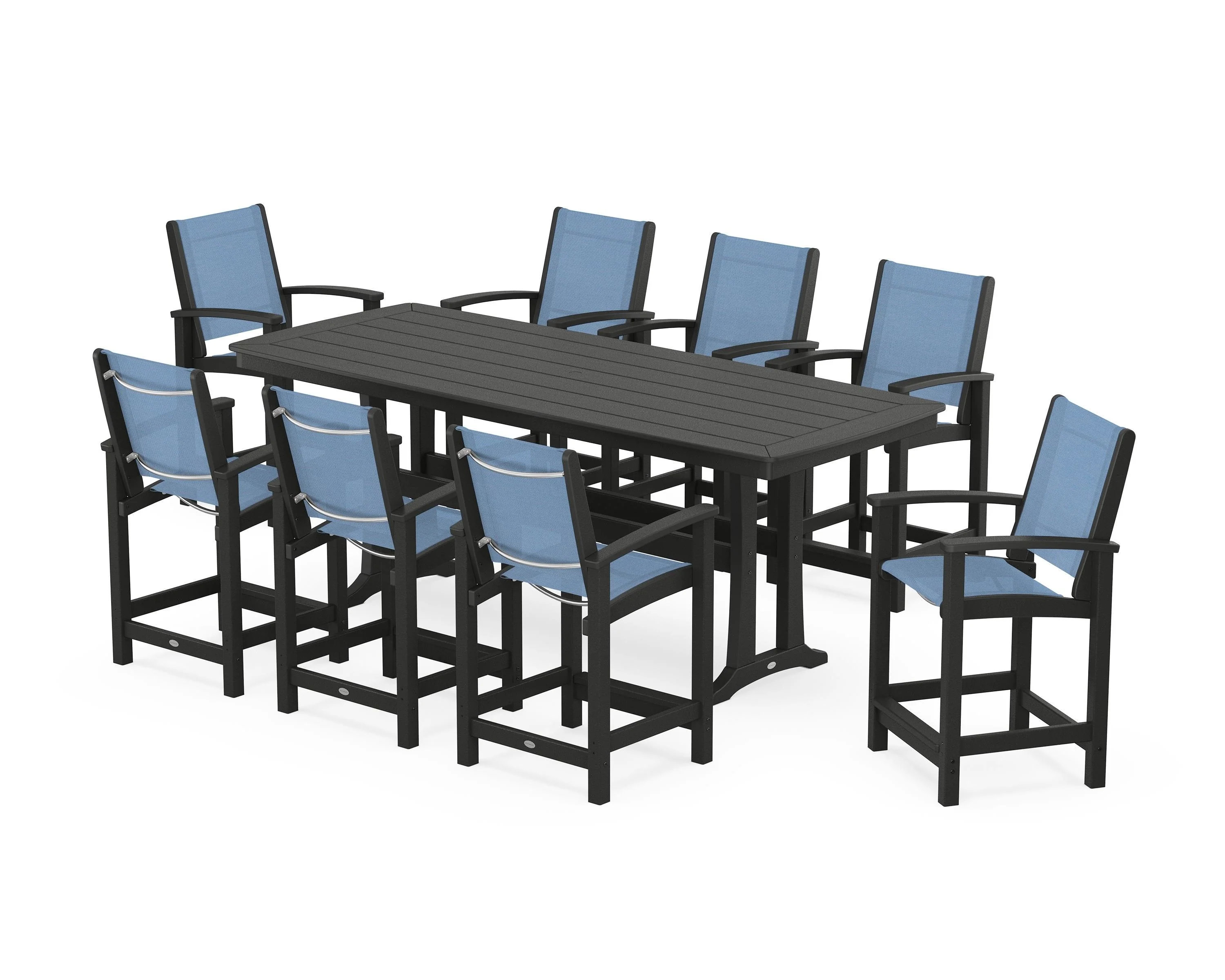 Coastal 9-Piece Counter Set with Trestle Legs - Image 105