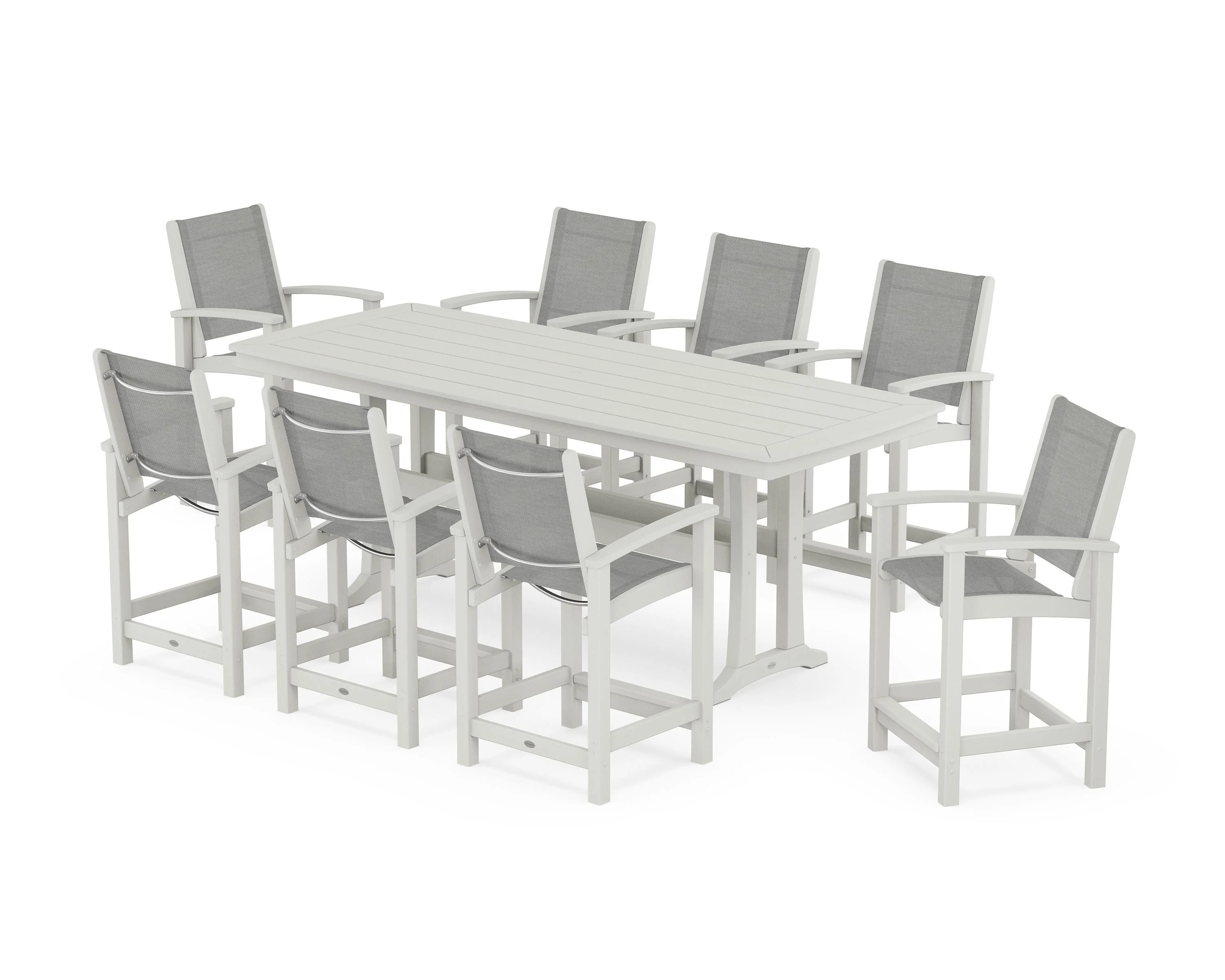 Coastal 9-Piece Counter Set with Trestle Legs - Image 108