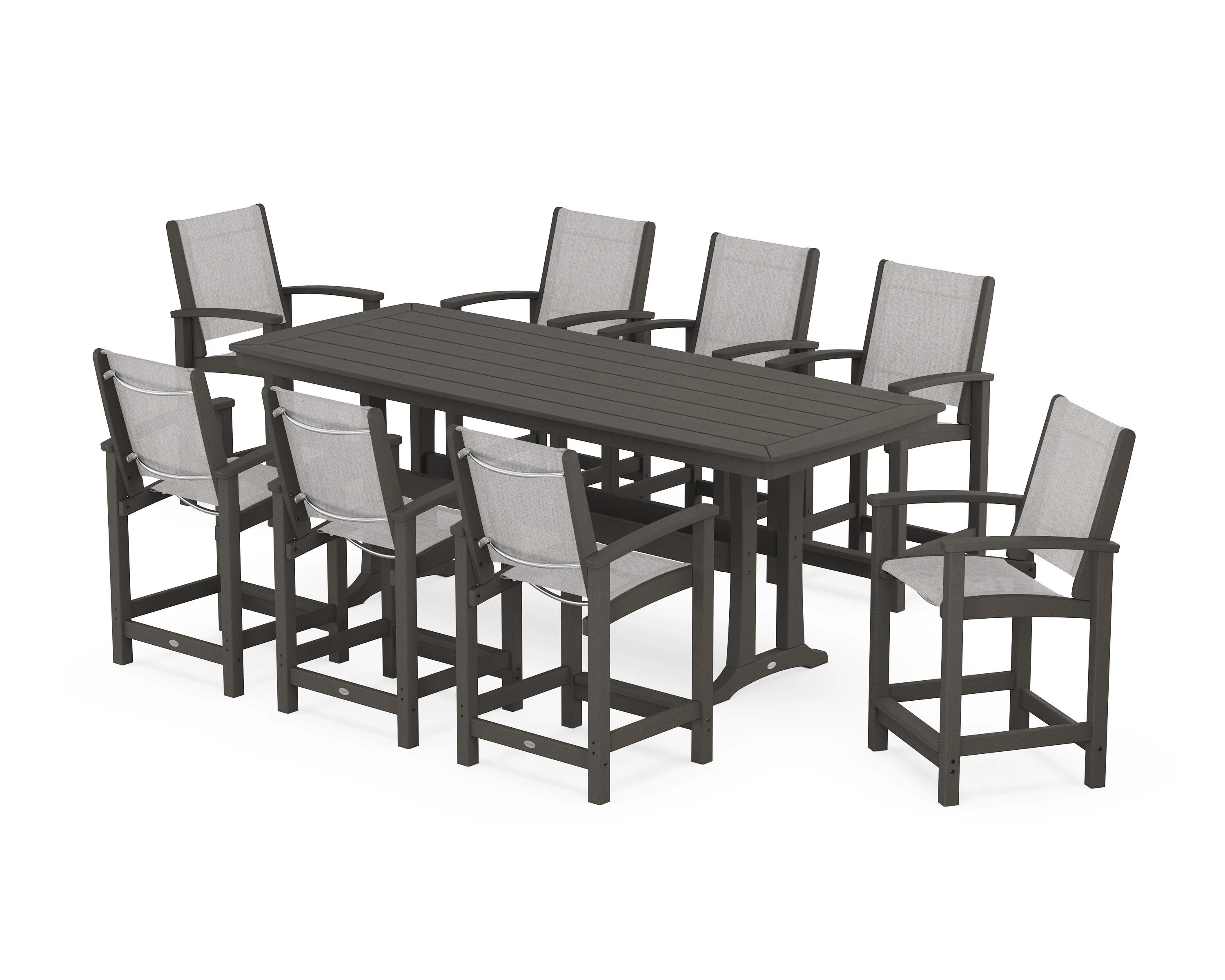 Coastal 9-Piece Counter Set with Trestle Legs - Image 111