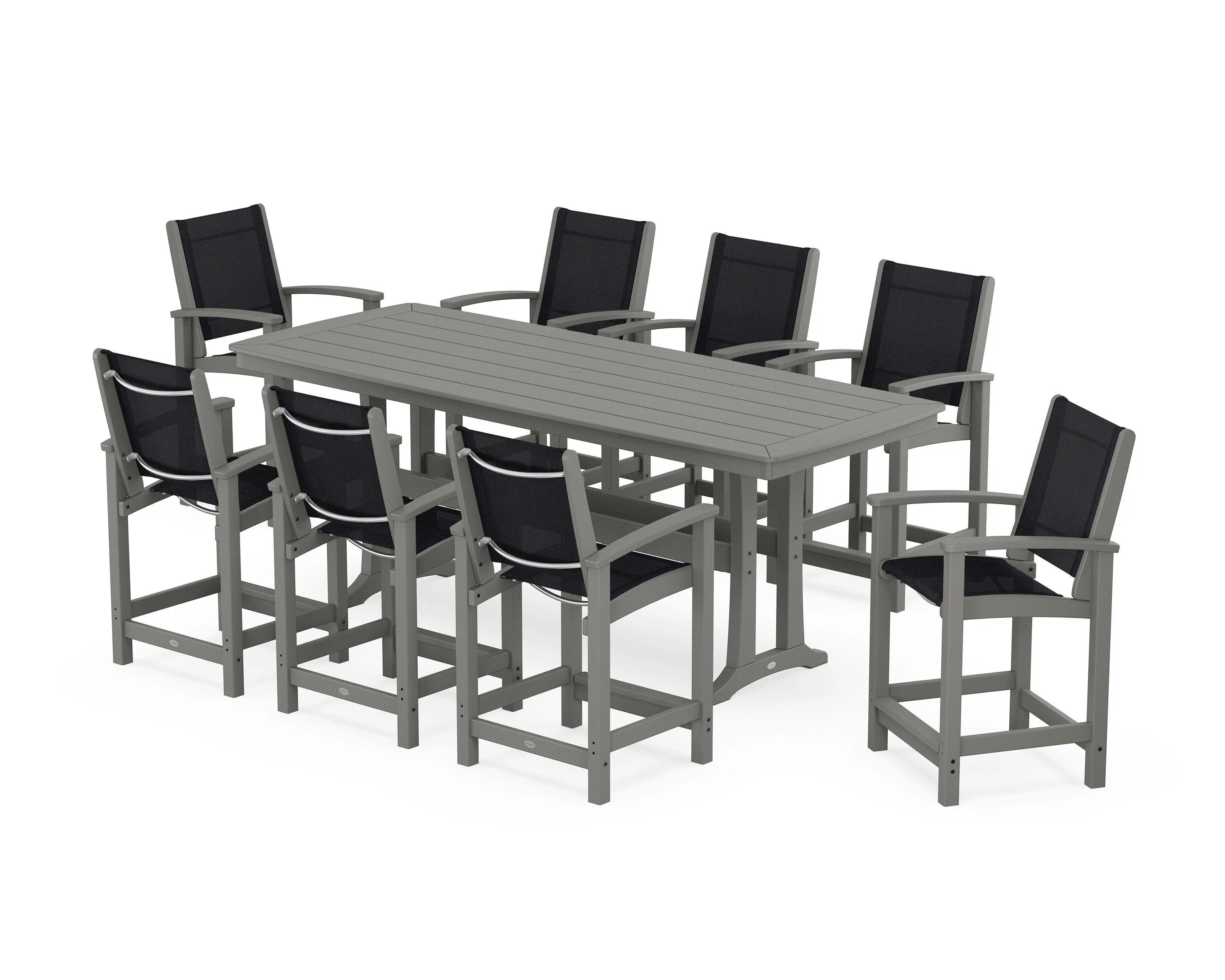 Coastal 9-Piece Counter Set with Trestle Legs - Image 112