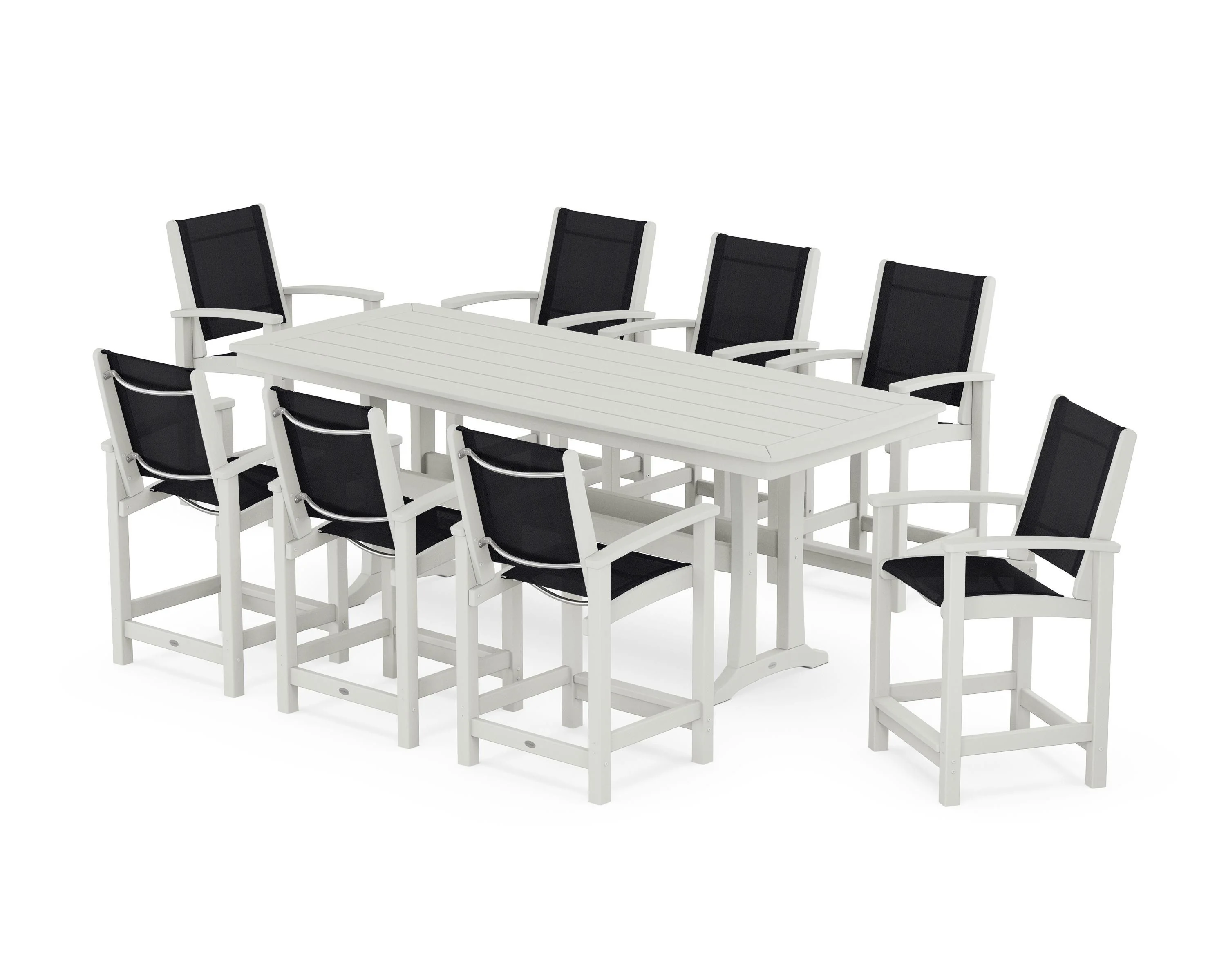 Coastal 9-Piece Counter Set with Trestle Legs - Image 118
