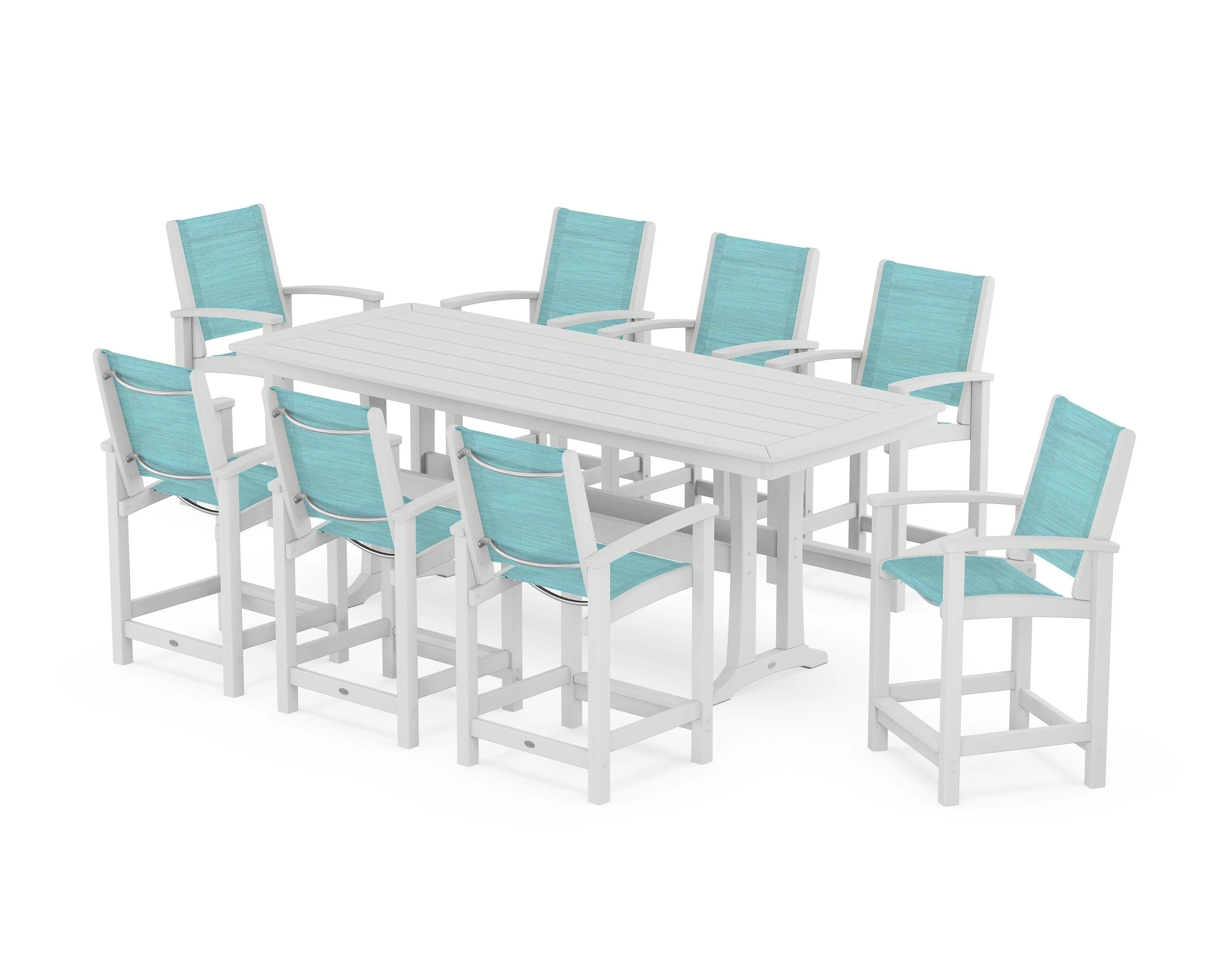 Coastal 9-Piece Counter Set with Trestle Legs - Image 119