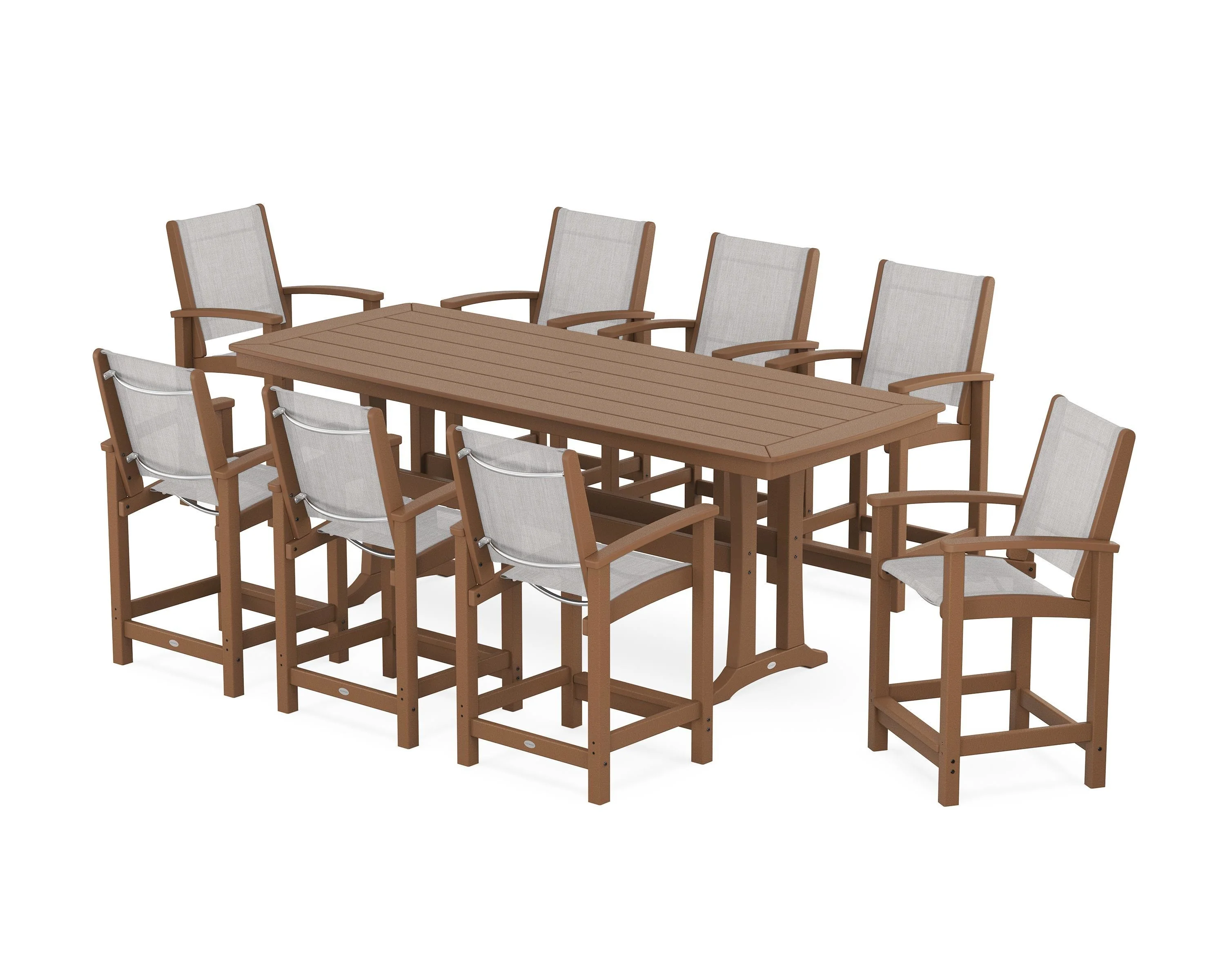 Coastal 9-Piece Counter Set with Trestle Legs - Image 122