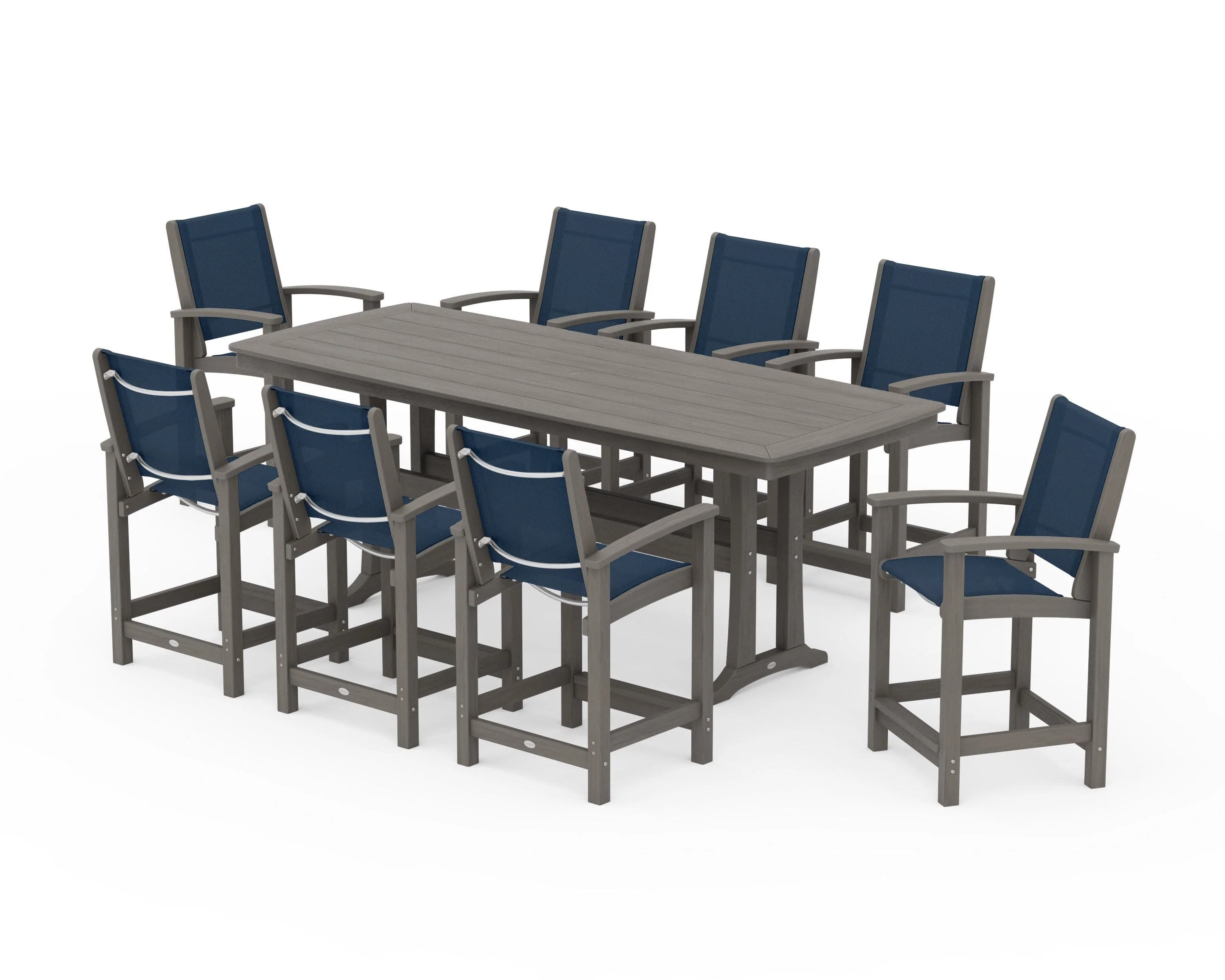 Coastal 9-Piece Counter Set with Trestle Legs - Image 128