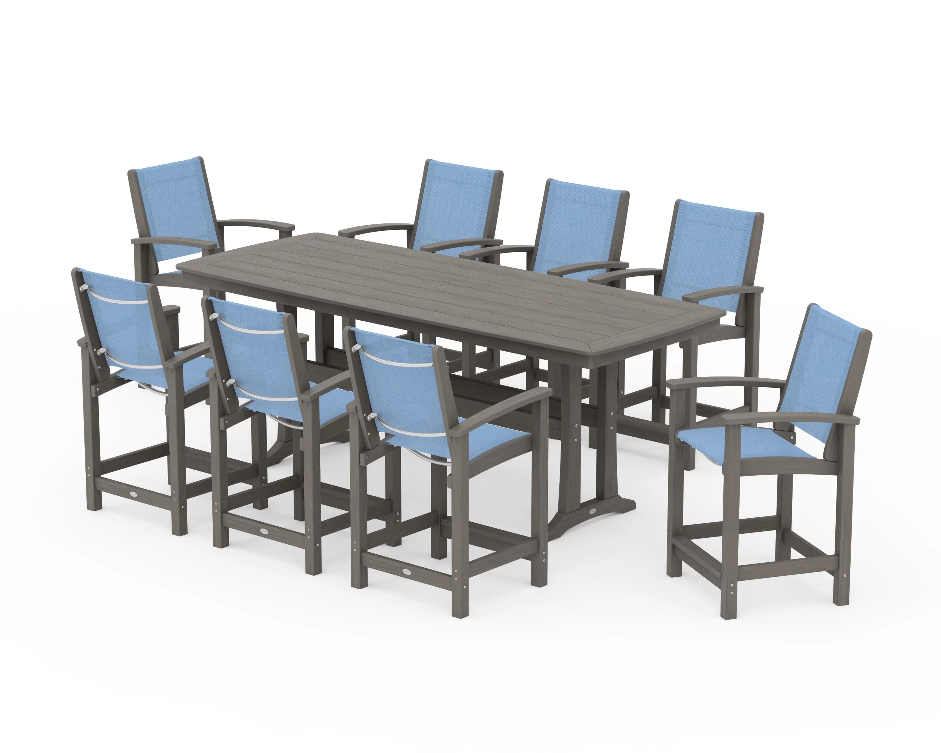 Coastal 9-Piece Counter Set with Trestle Legs - Image 130