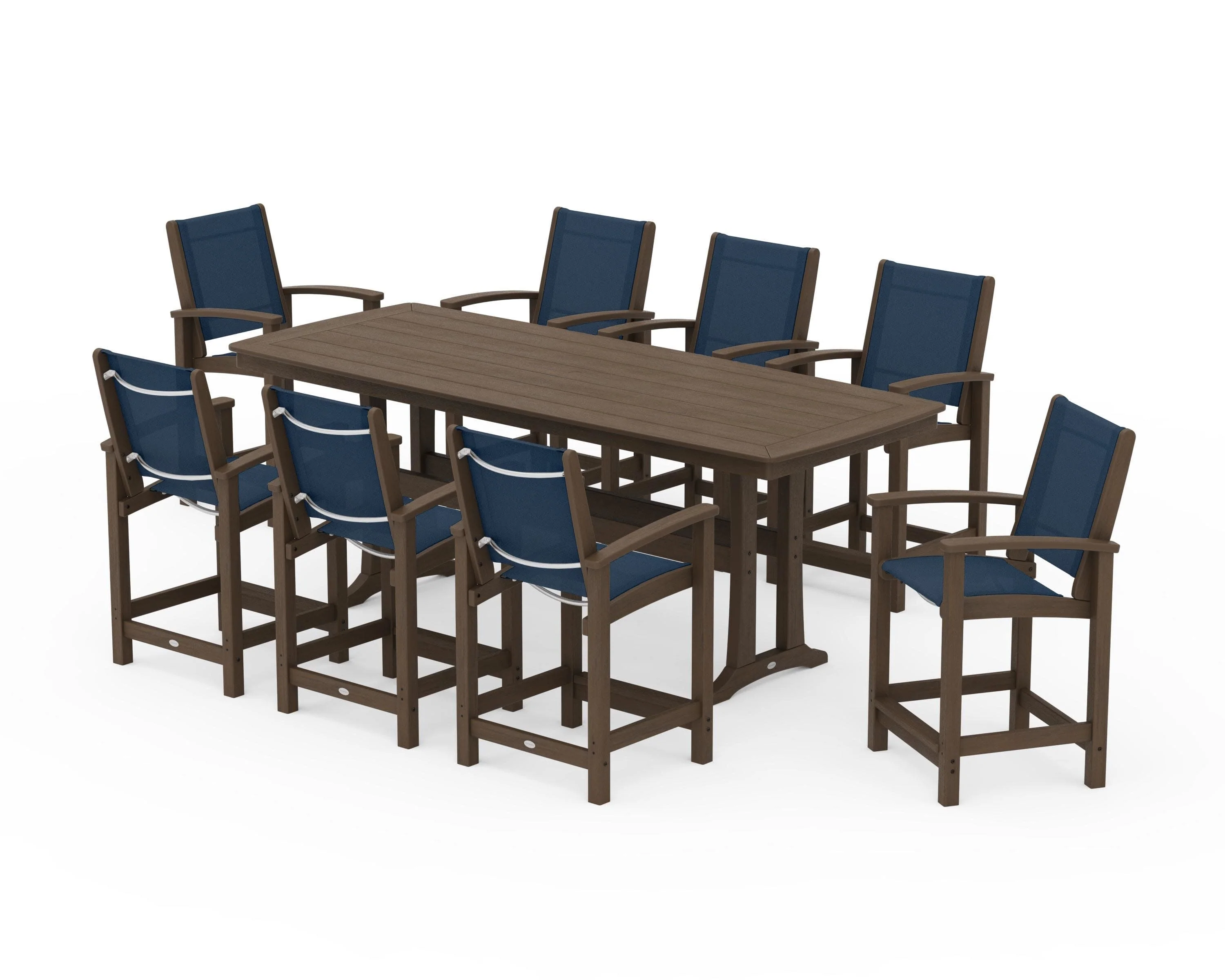 Coastal 9-Piece Counter Set with Trestle Legs - Image 131