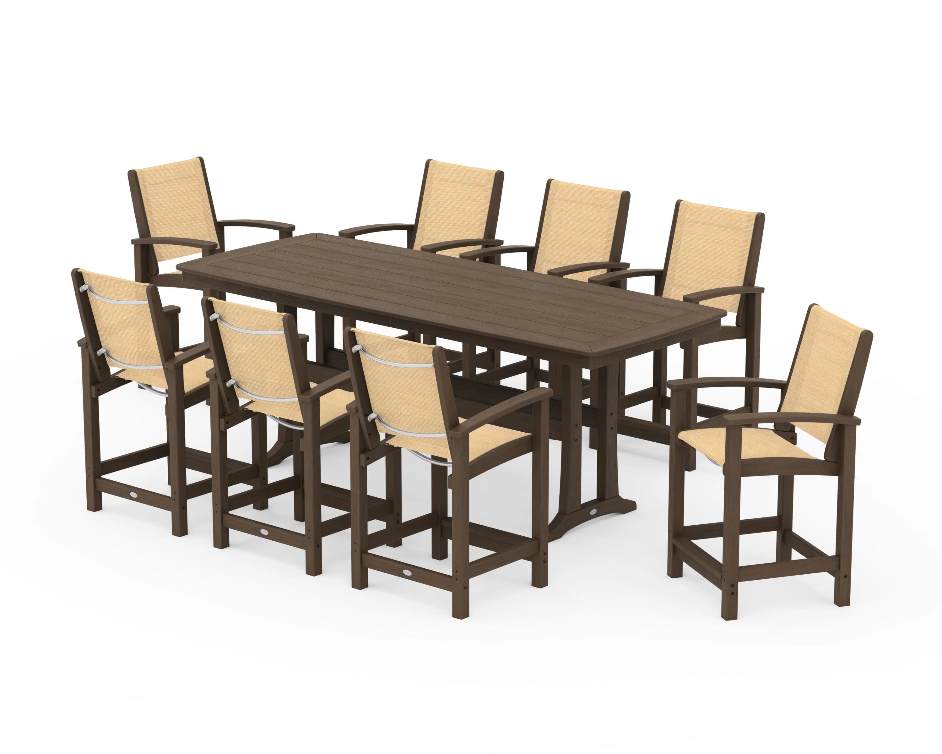 Coastal 9-Piece Counter Set with Trestle Legs - Image 132