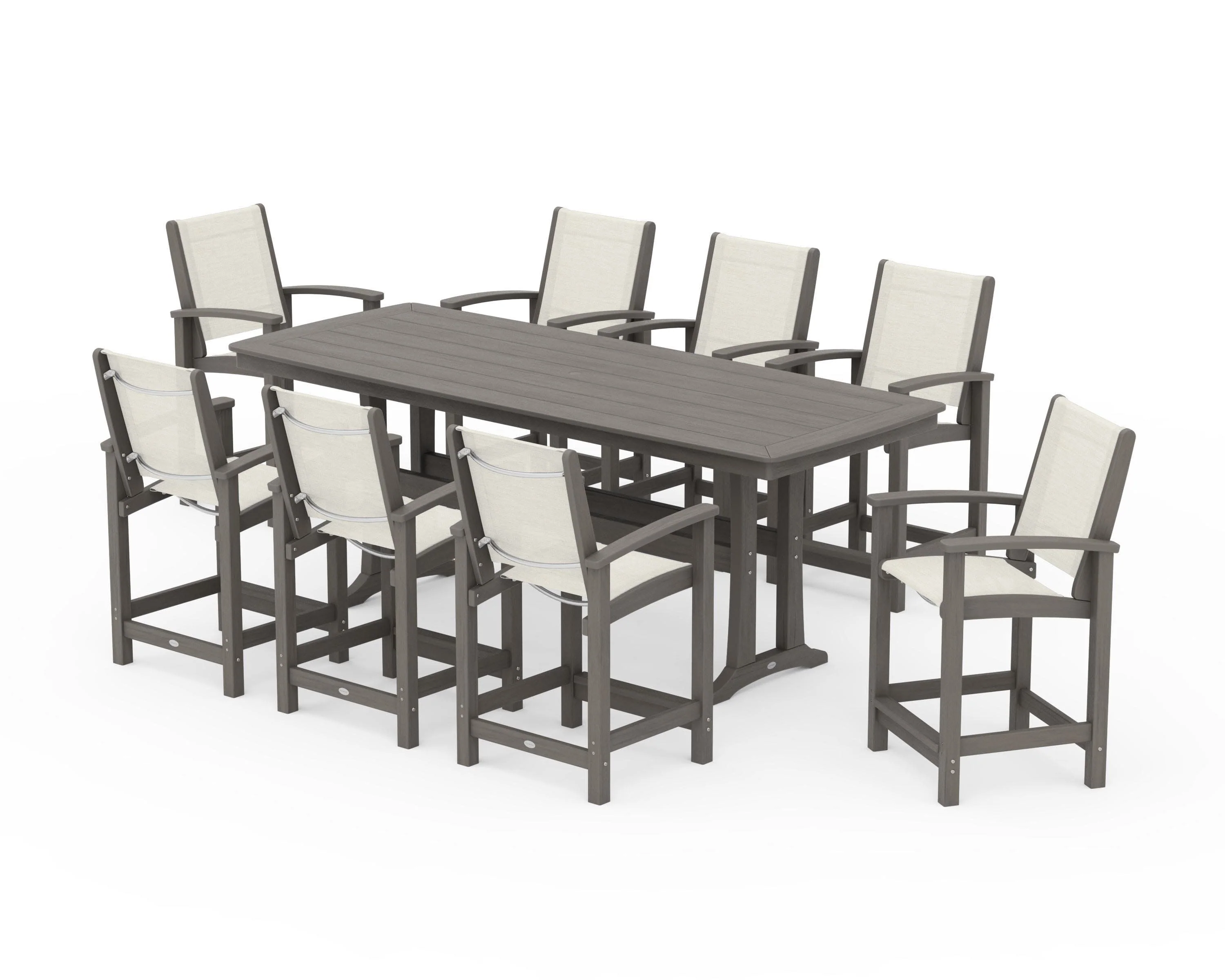 Coastal 9-Piece Counter Set with Trestle Legs - Image 134