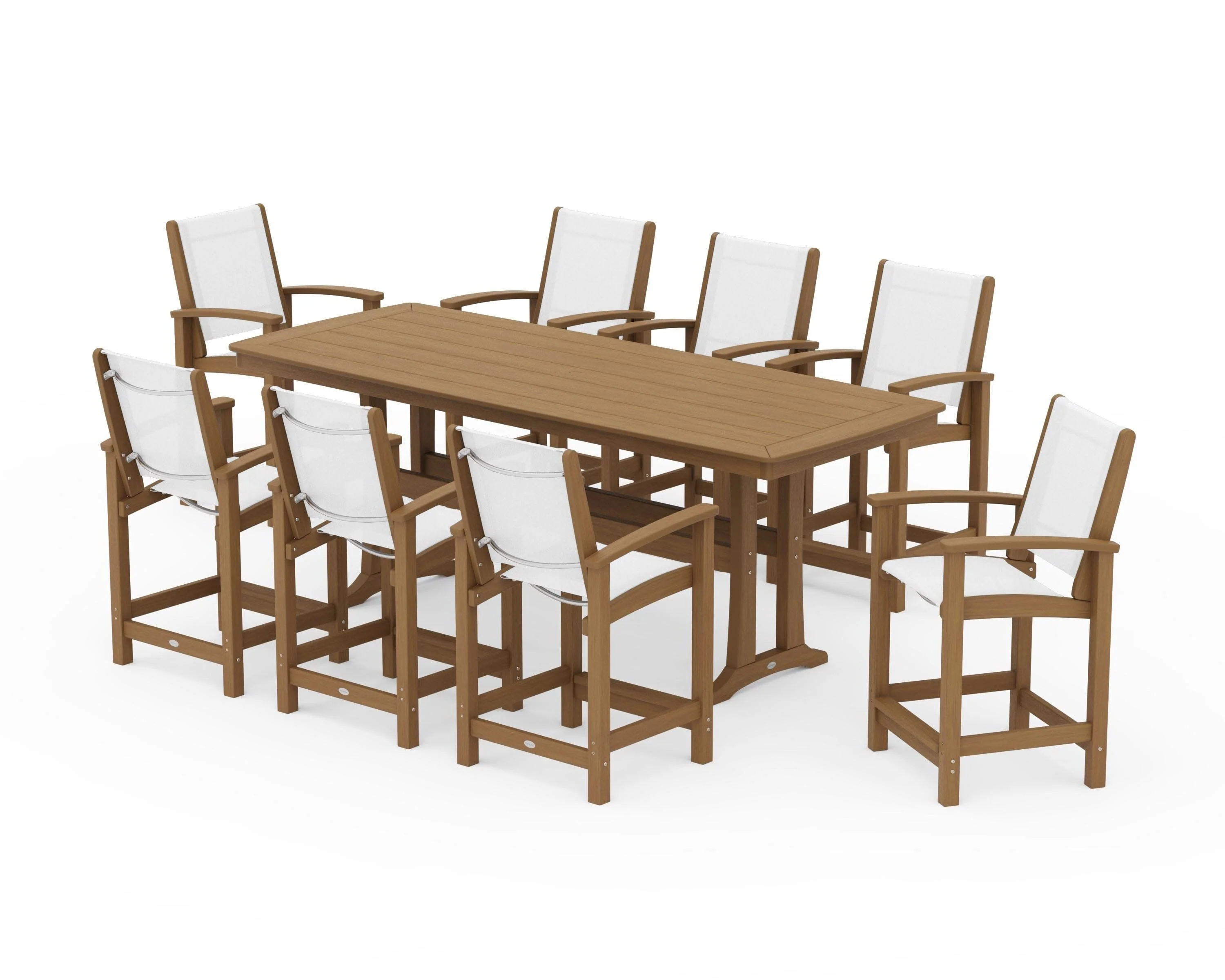 Coastal 9-Piece Counter Set with Trestle Legs - Image 135