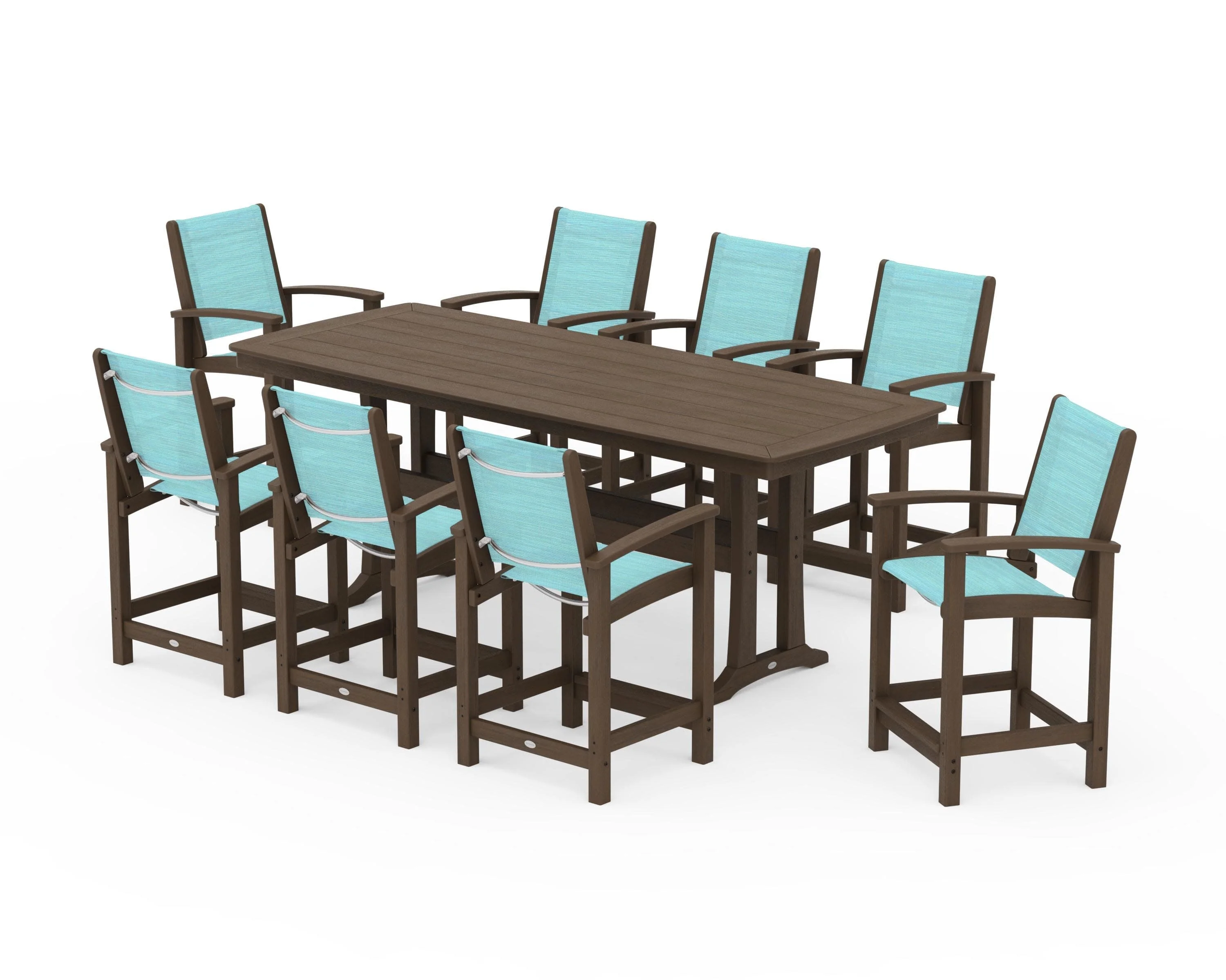 Coastal 9-Piece Counter Set with Trestle Legs - Image 136