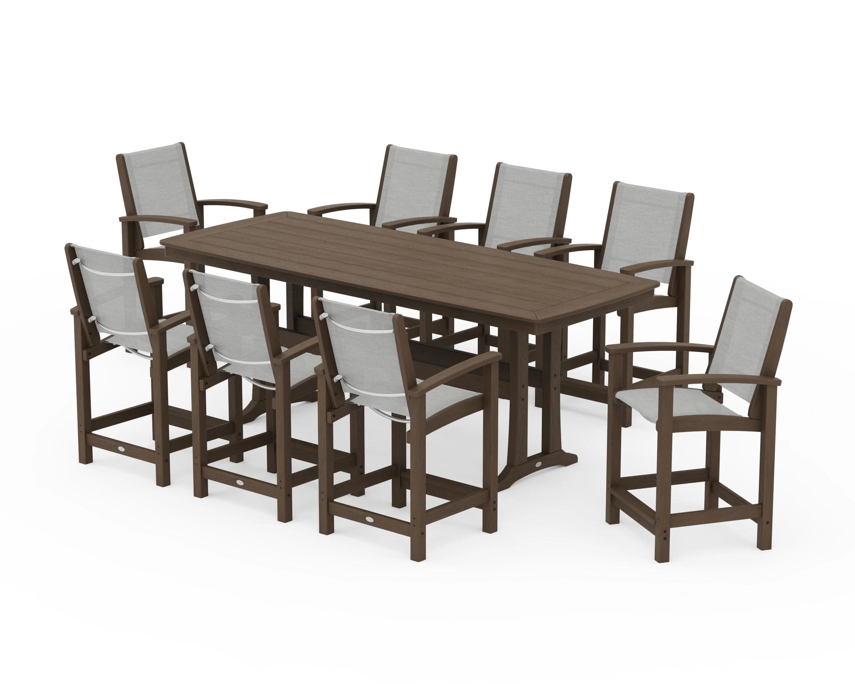 Coastal 9-Piece Counter Set with Trestle Legs - Image 137