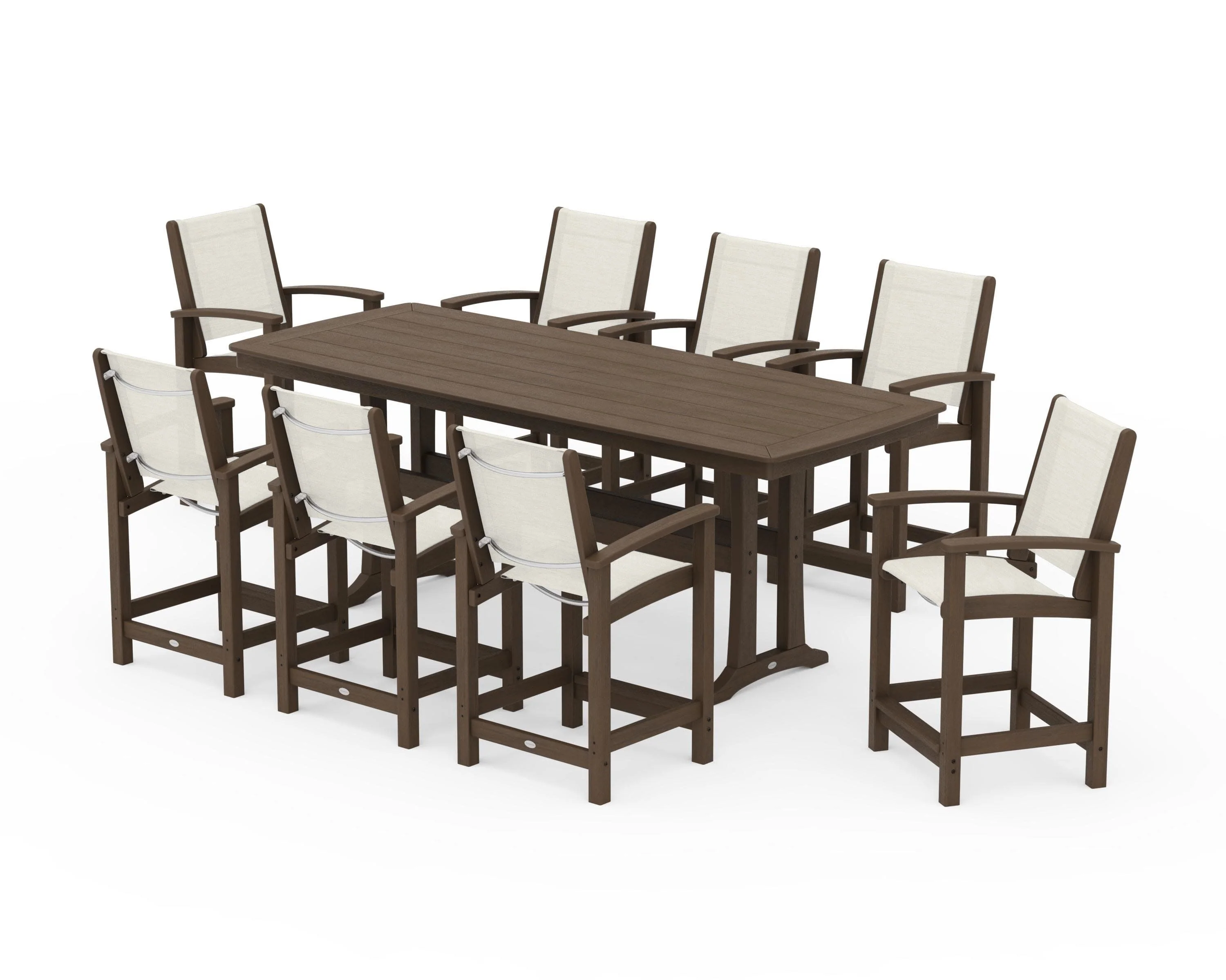 Coastal 9-Piece Counter Set with Trestle Legs - Image 138