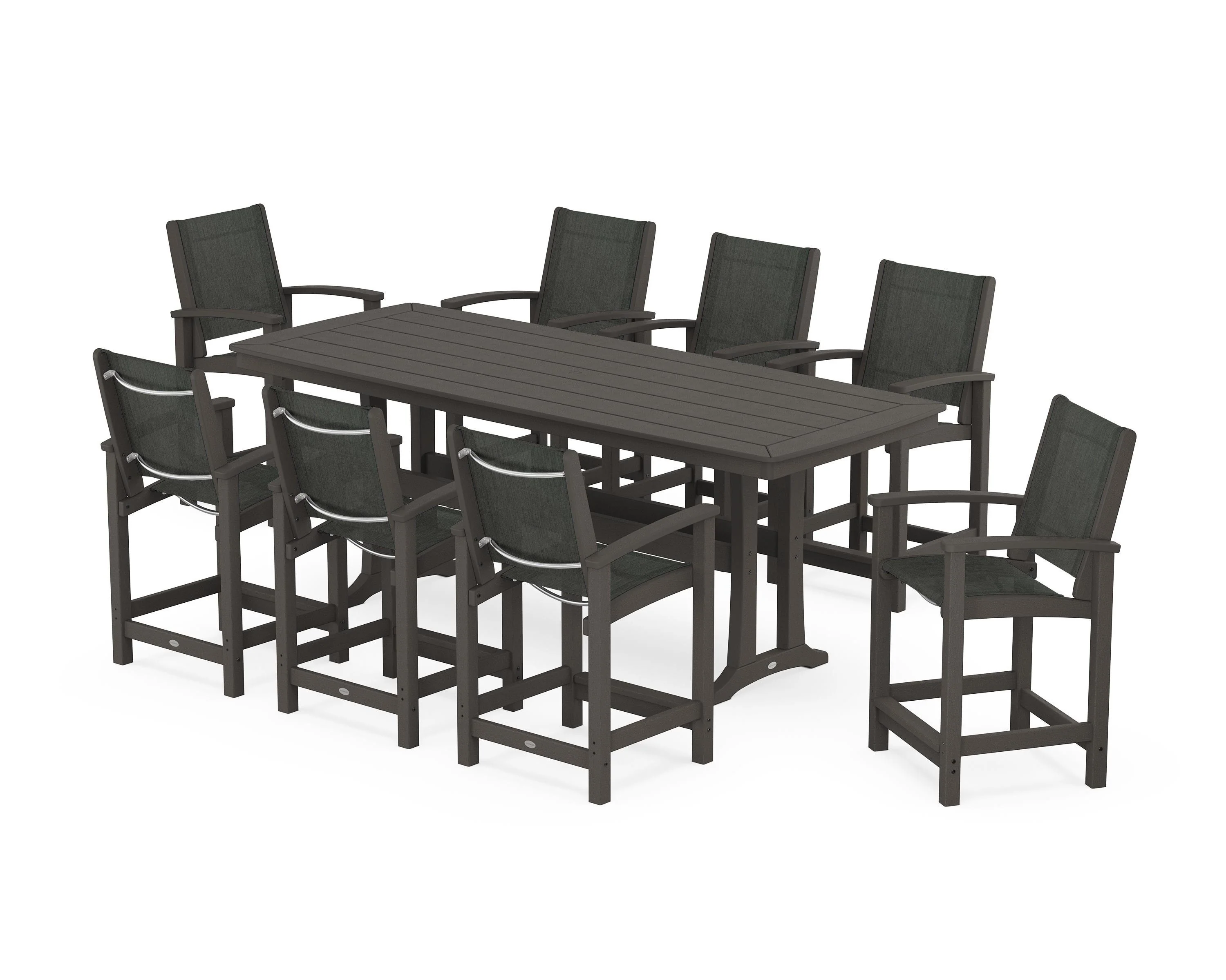 Coastal 9-Piece Counter Set with Trestle Legs - Image 14