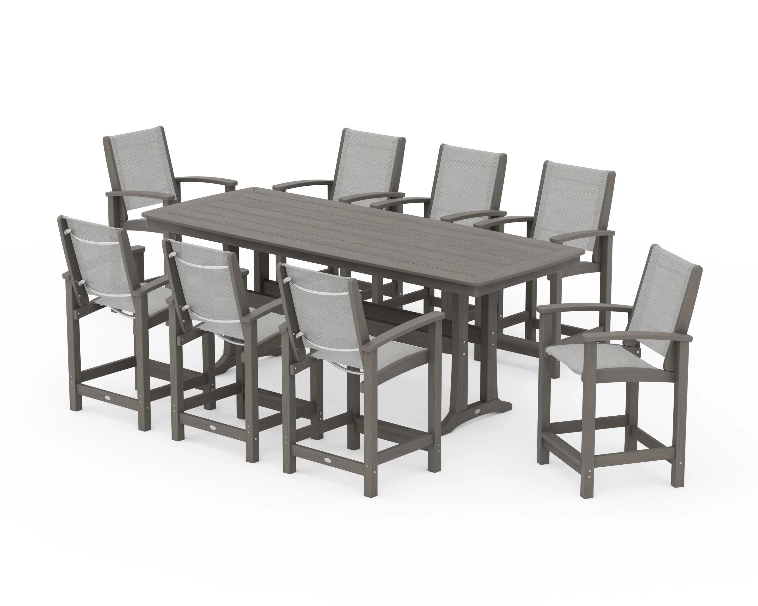 Coastal 9-Piece Counter Set with Trestle Legs - Image 141