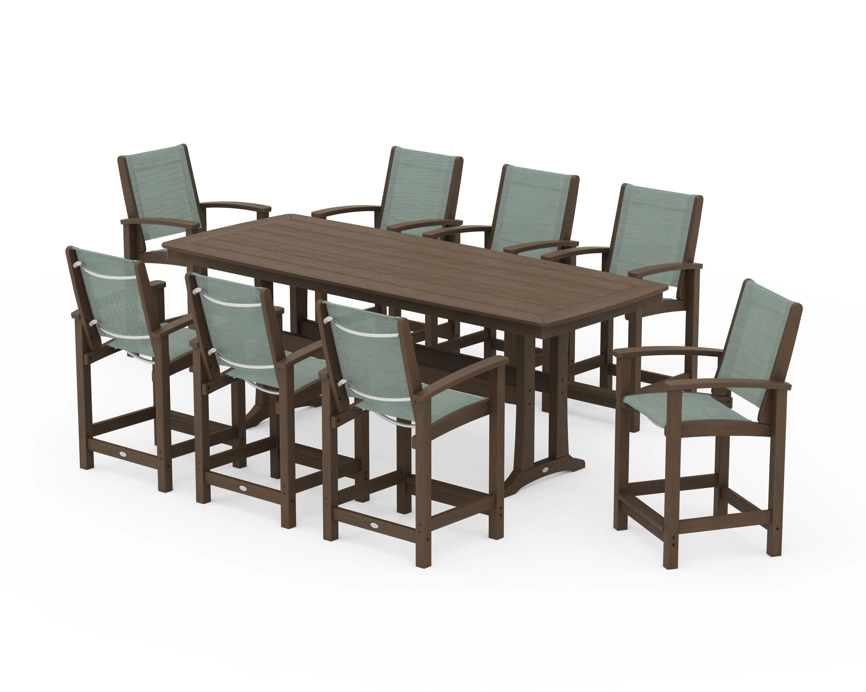 Coastal 9-Piece Counter Set with Trestle Legs - Image 144