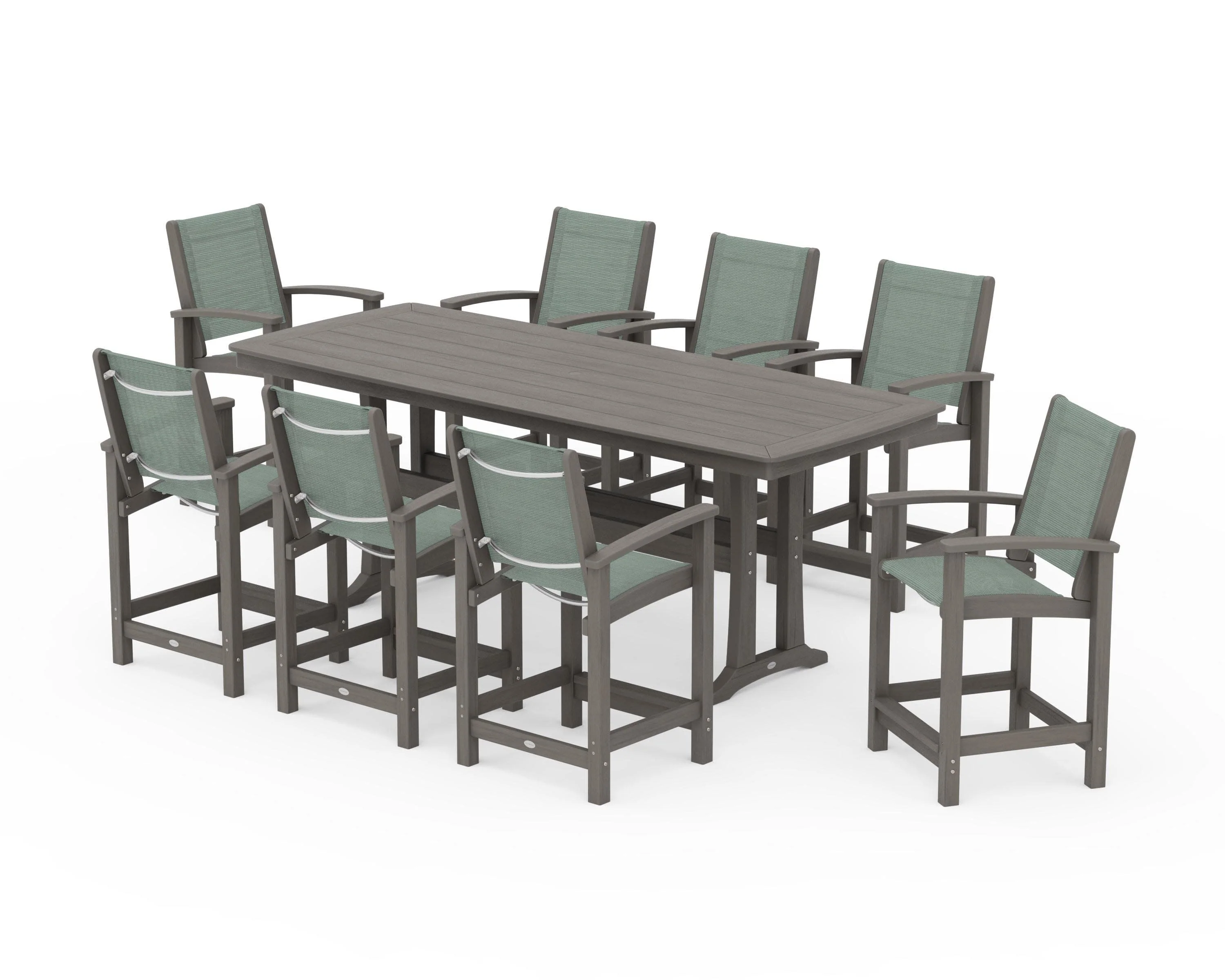 Coastal 9-Piece Counter Set with Trestle Legs - Image 146