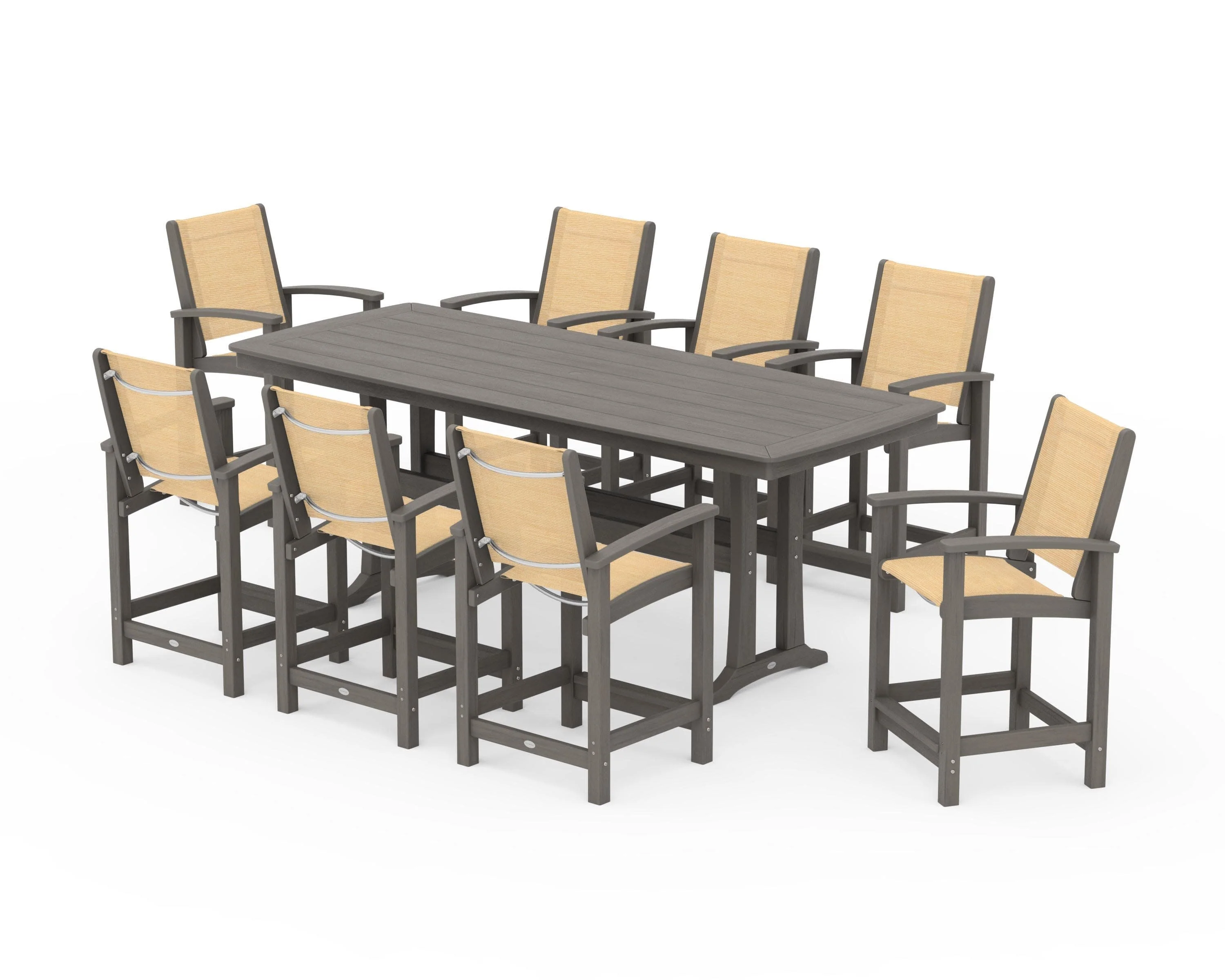 Coastal 9-Piece Counter Set with Trestle Legs - Image 147