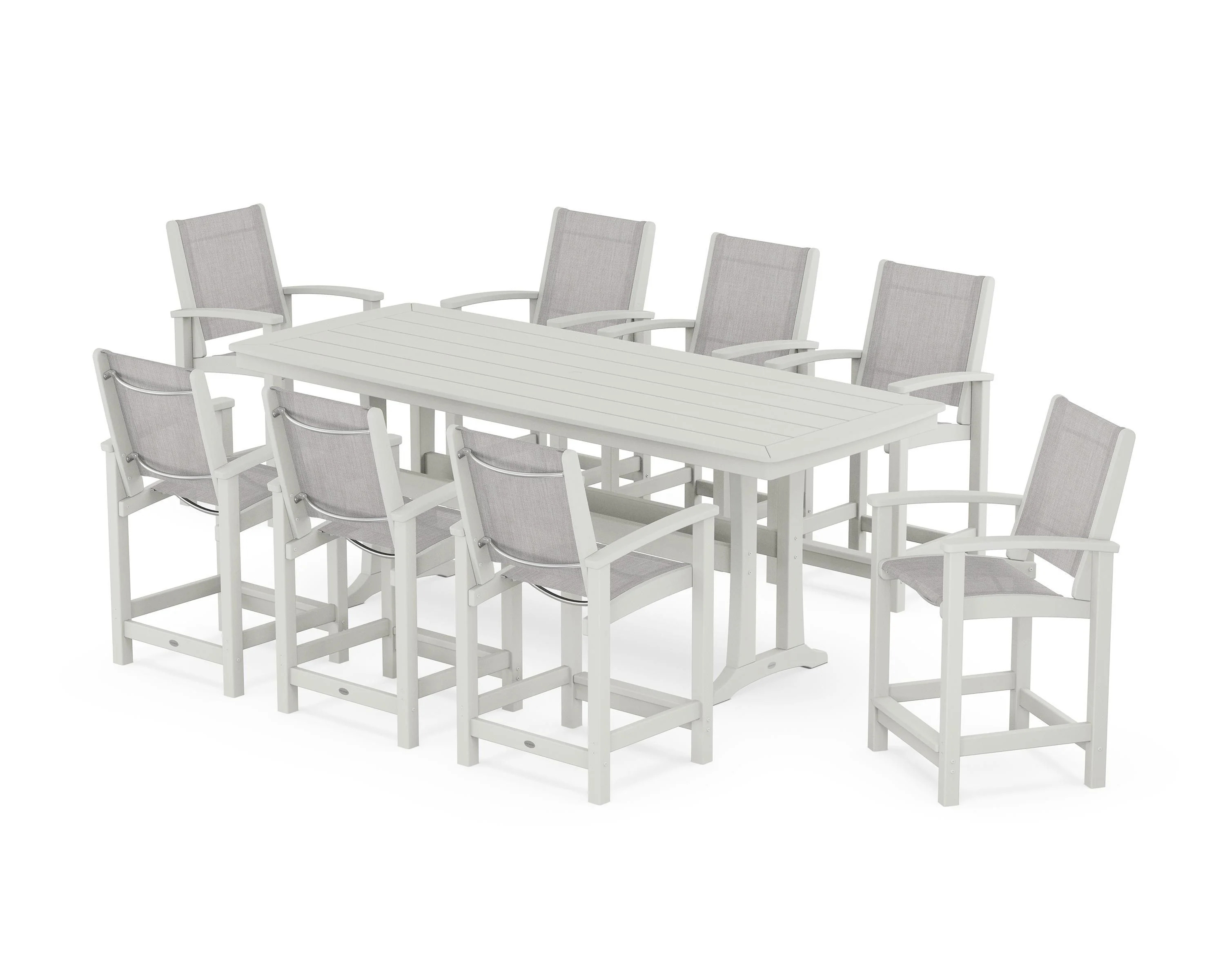 Coastal 9-Piece Counter Set with Trestle Legs - Image 15