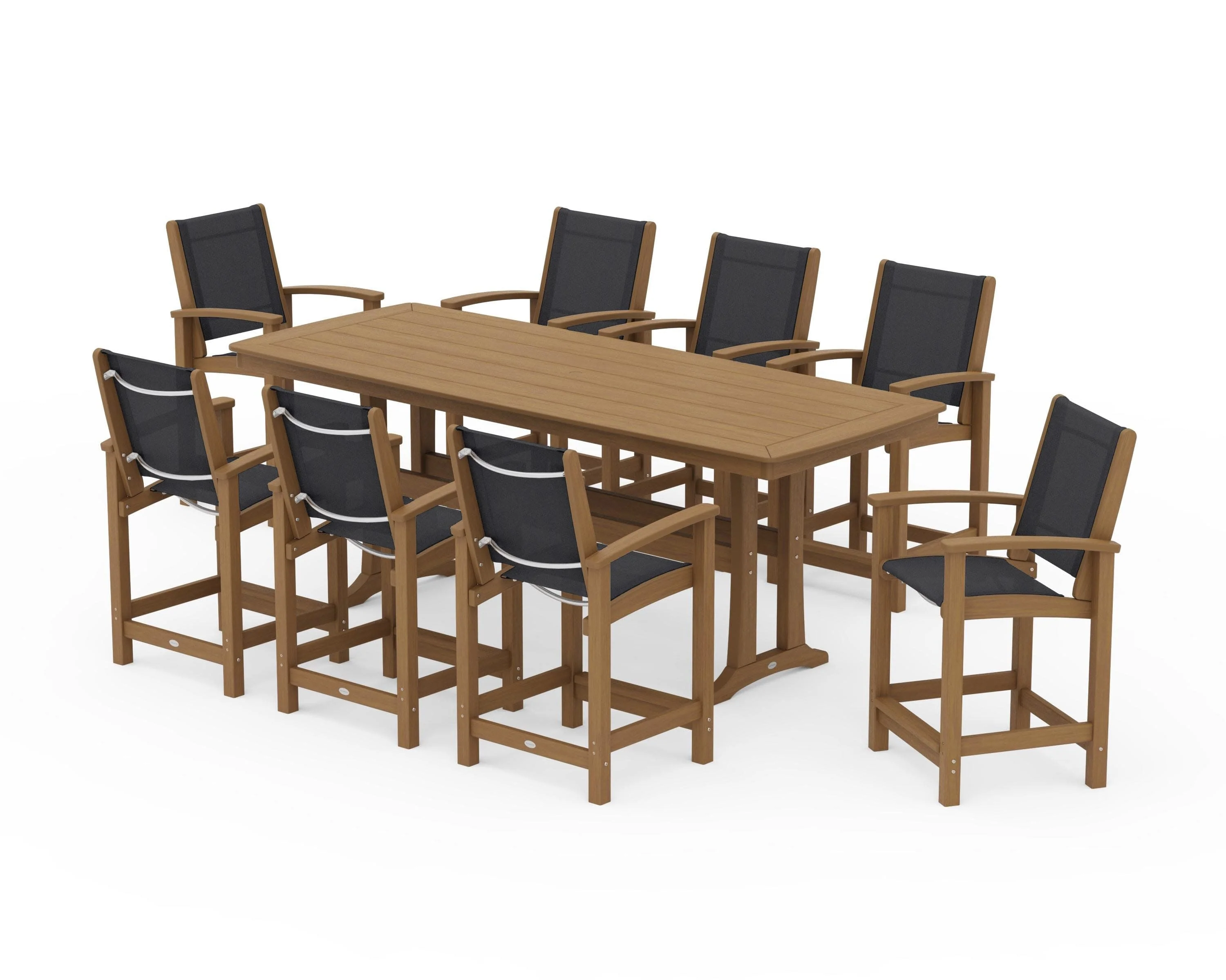 Coastal 9-Piece Counter Set with Trestle Legs - Image 151