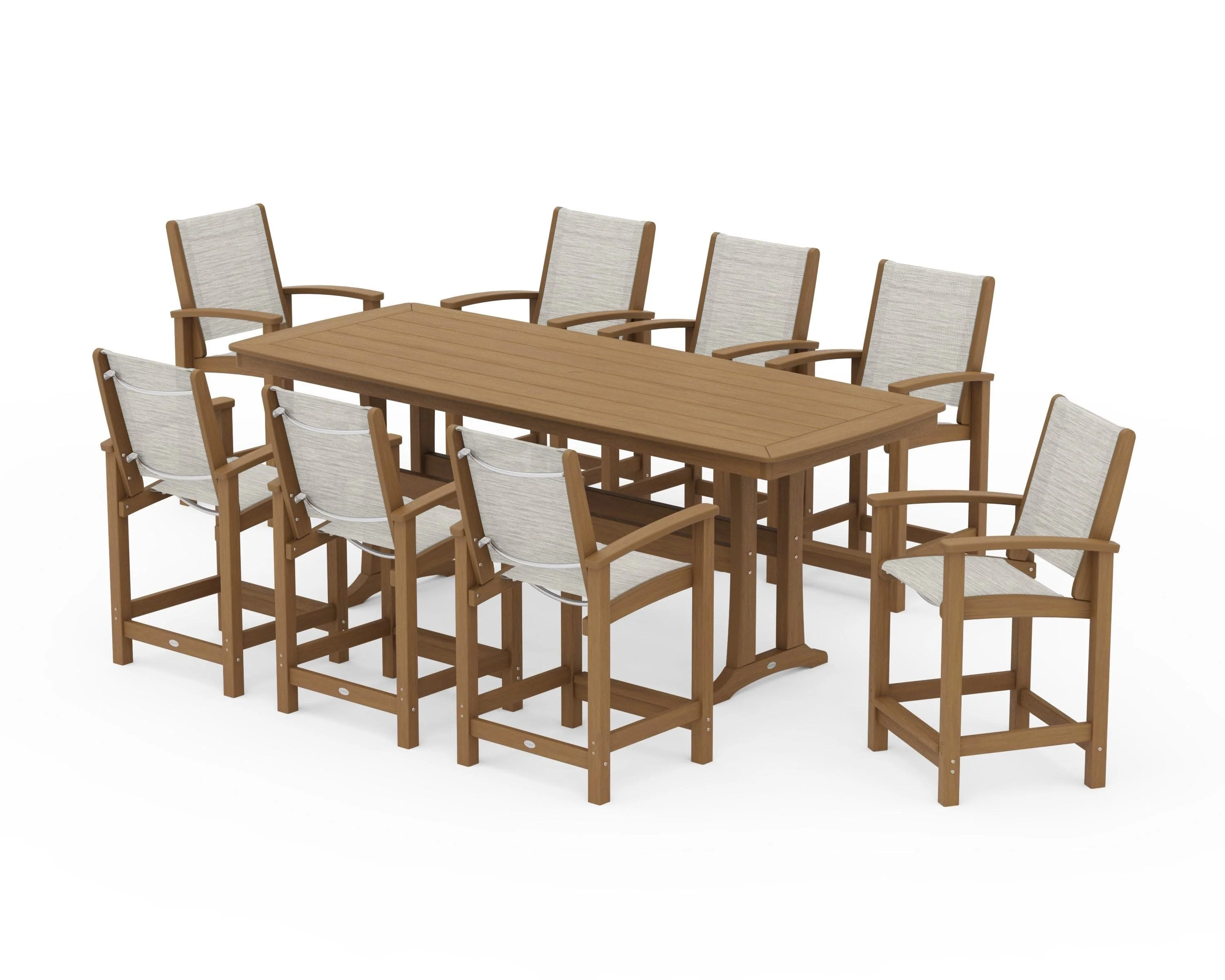 Coastal 9-Piece Counter Set with Trestle Legs - Image 153