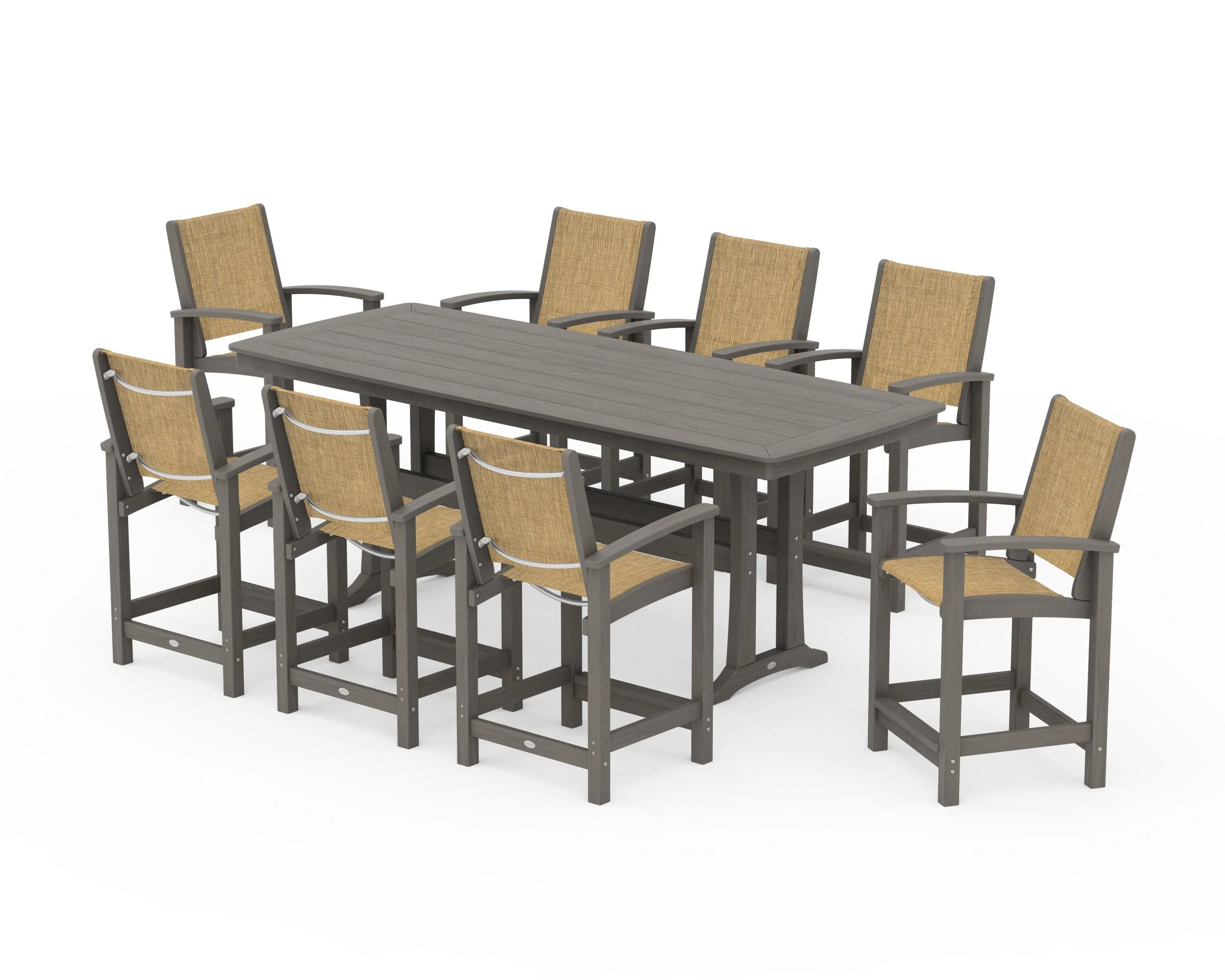 Coastal 9-Piece Counter Set with Trestle Legs - Image 154