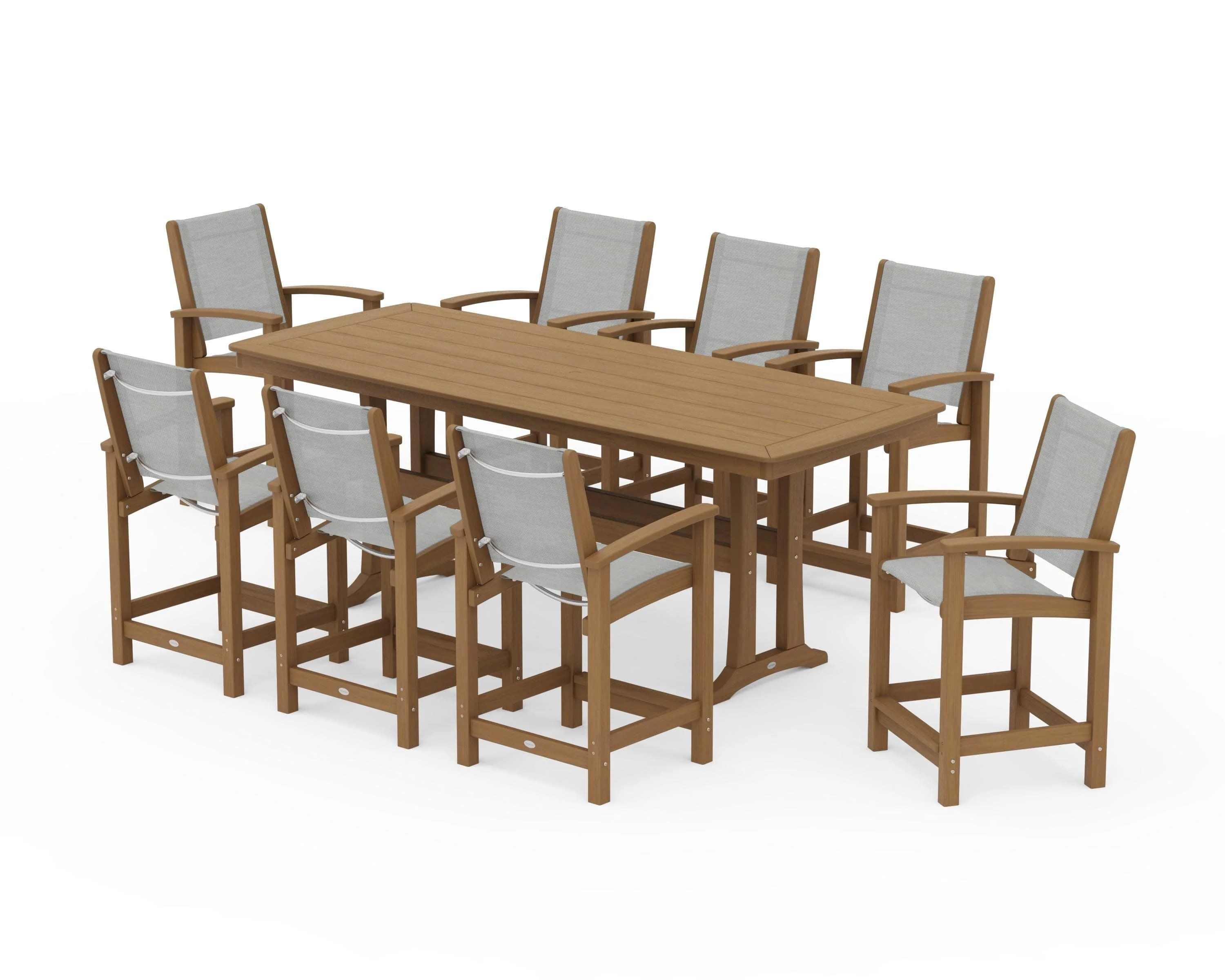 Coastal 9-Piece Counter Set with Trestle Legs - Image 155