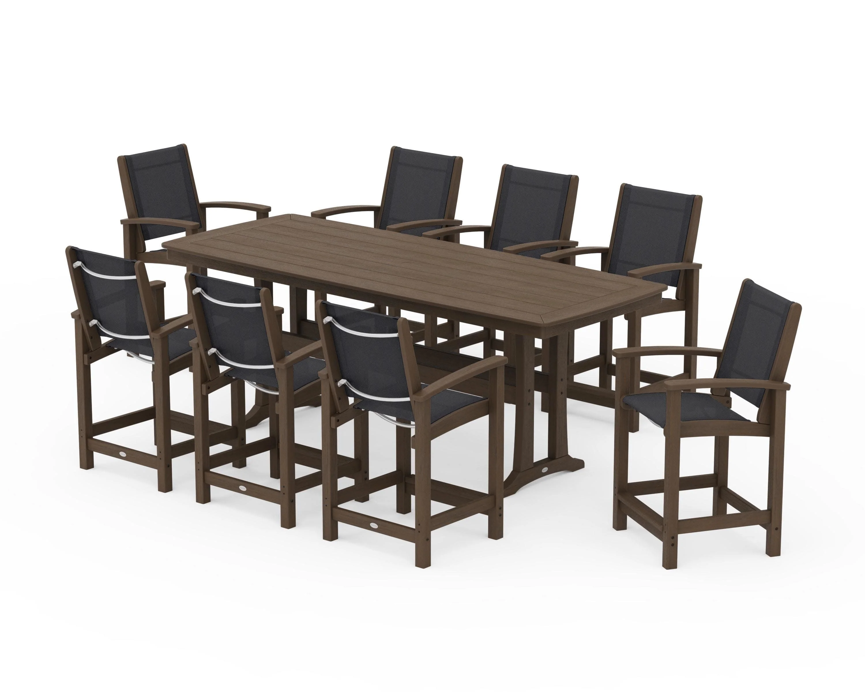 Coastal 9-Piece Counter Set with Trestle Legs - Image 156
