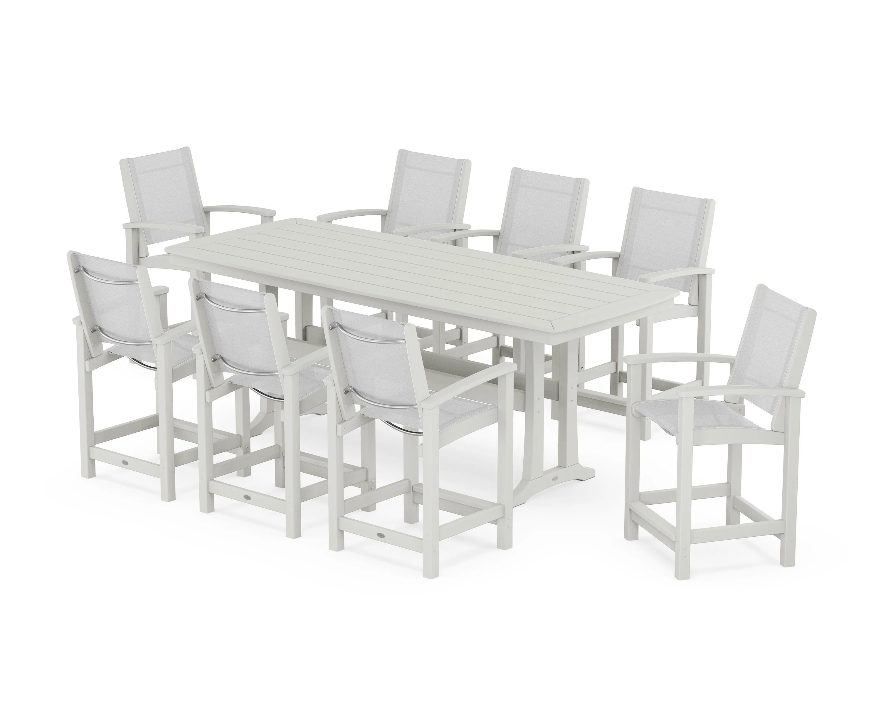 Coastal 9-Piece Counter Set with Trestle Legs - Image 17