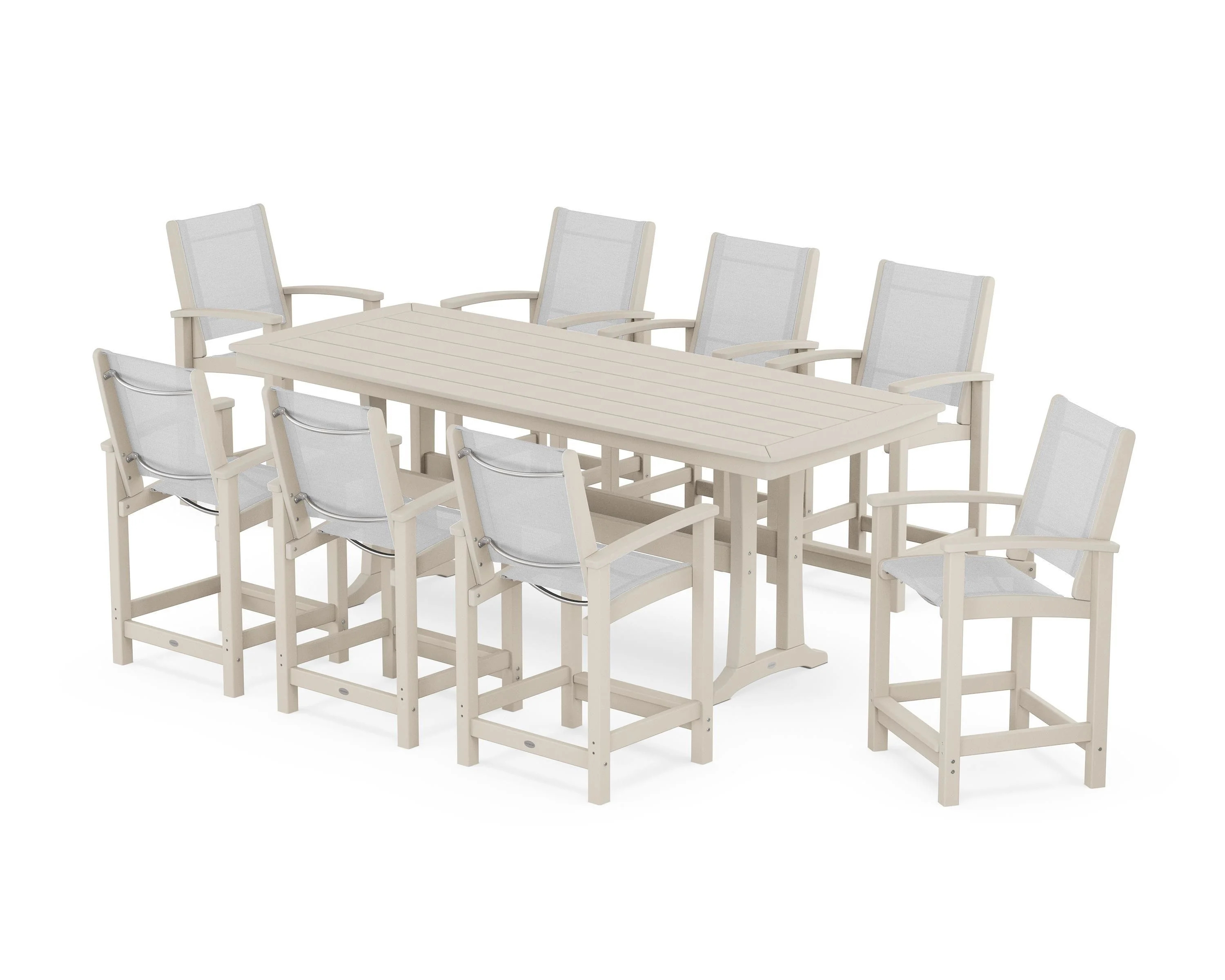 Coastal 9-Piece Counter Set with Trestle Legs - Image 20