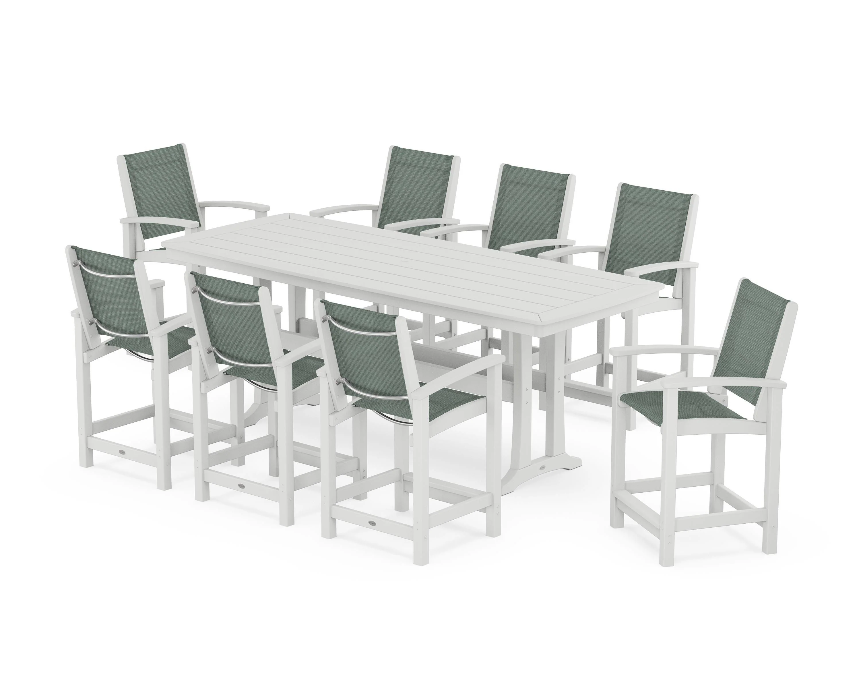 Coastal 9-Piece Counter Set with Trestle Legs - Image 22
