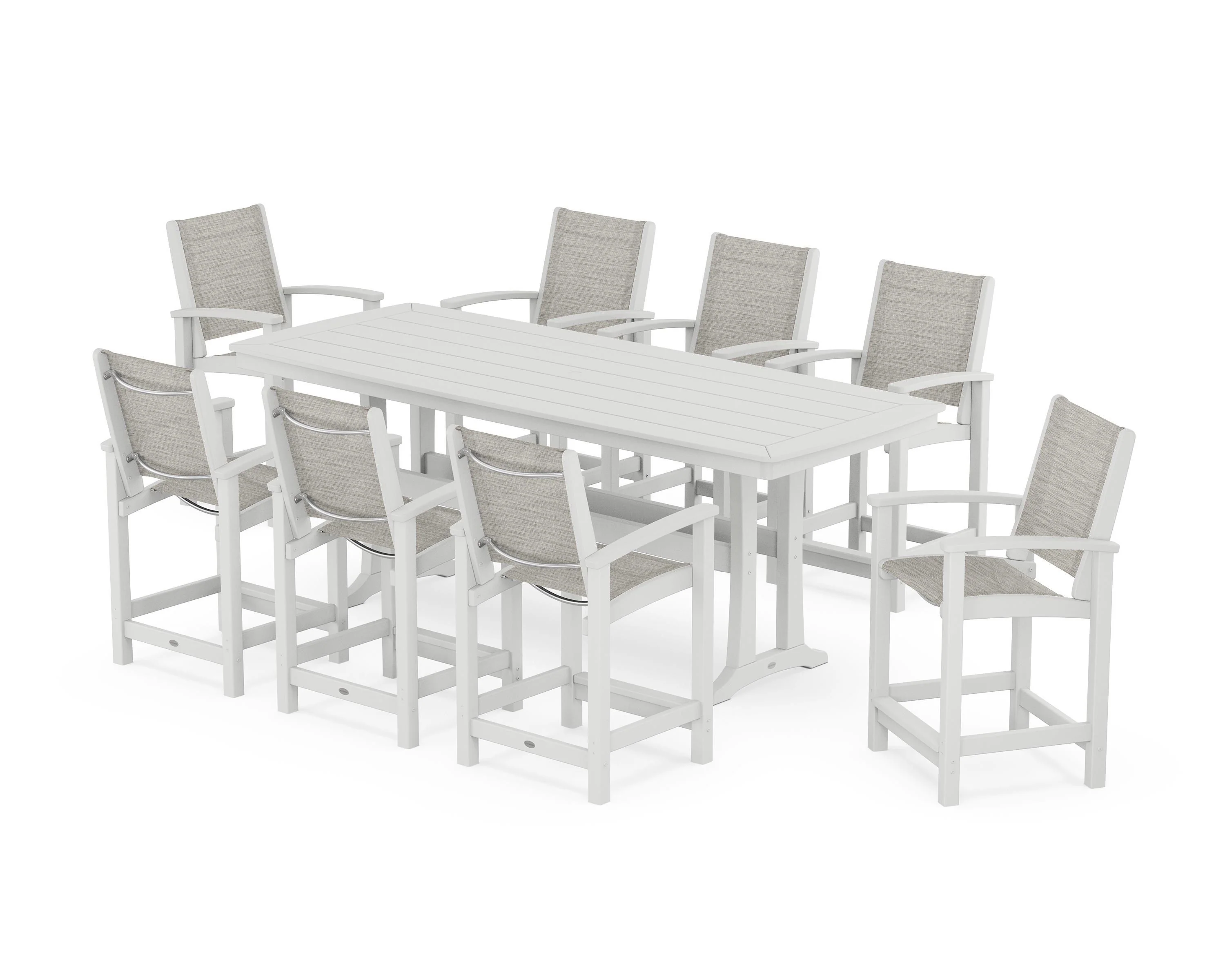 Coastal 9-Piece Counter Set with Trestle Legs - Image 23
