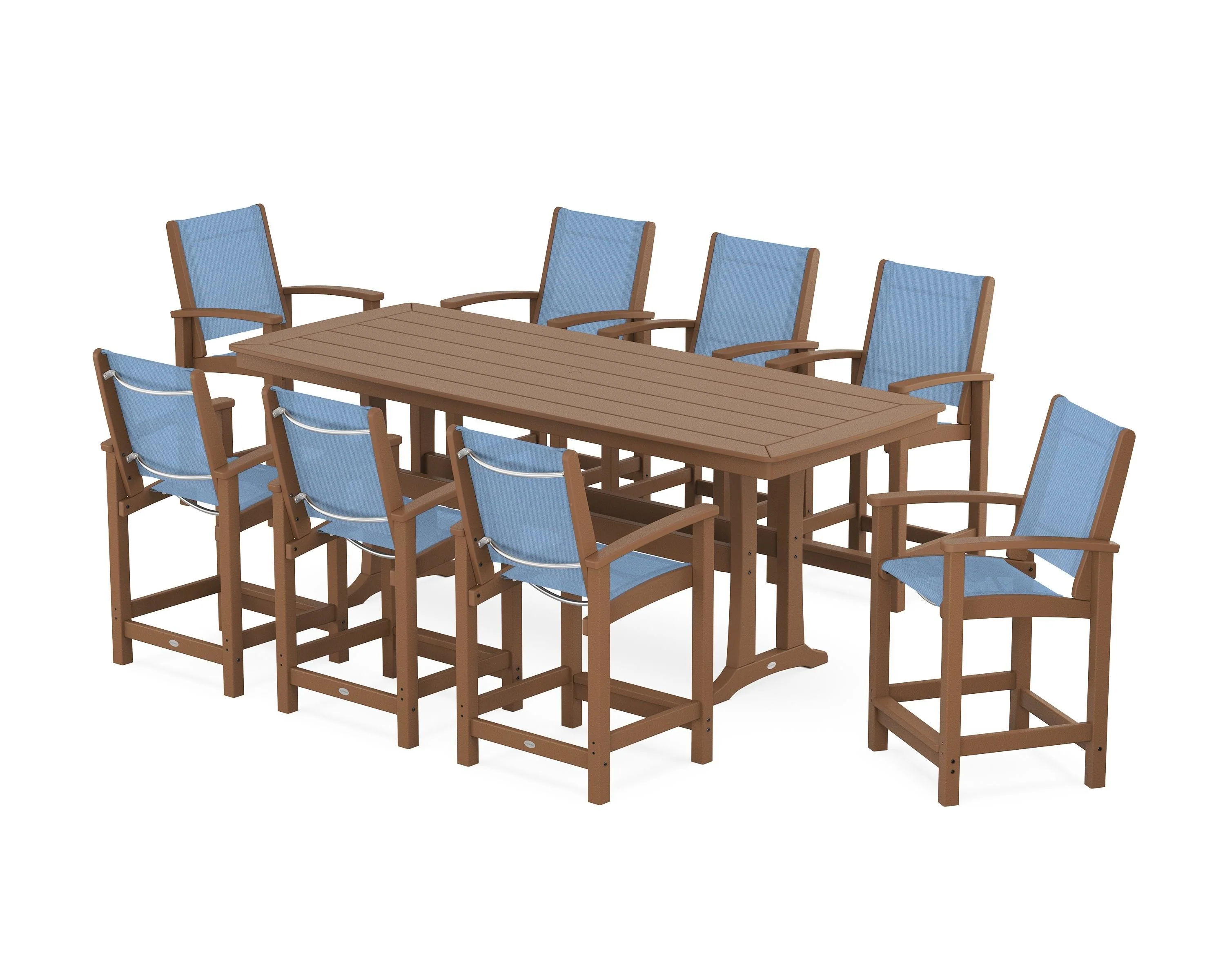 Coastal 9-Piece Counter Set with Trestle Legs - Image 25