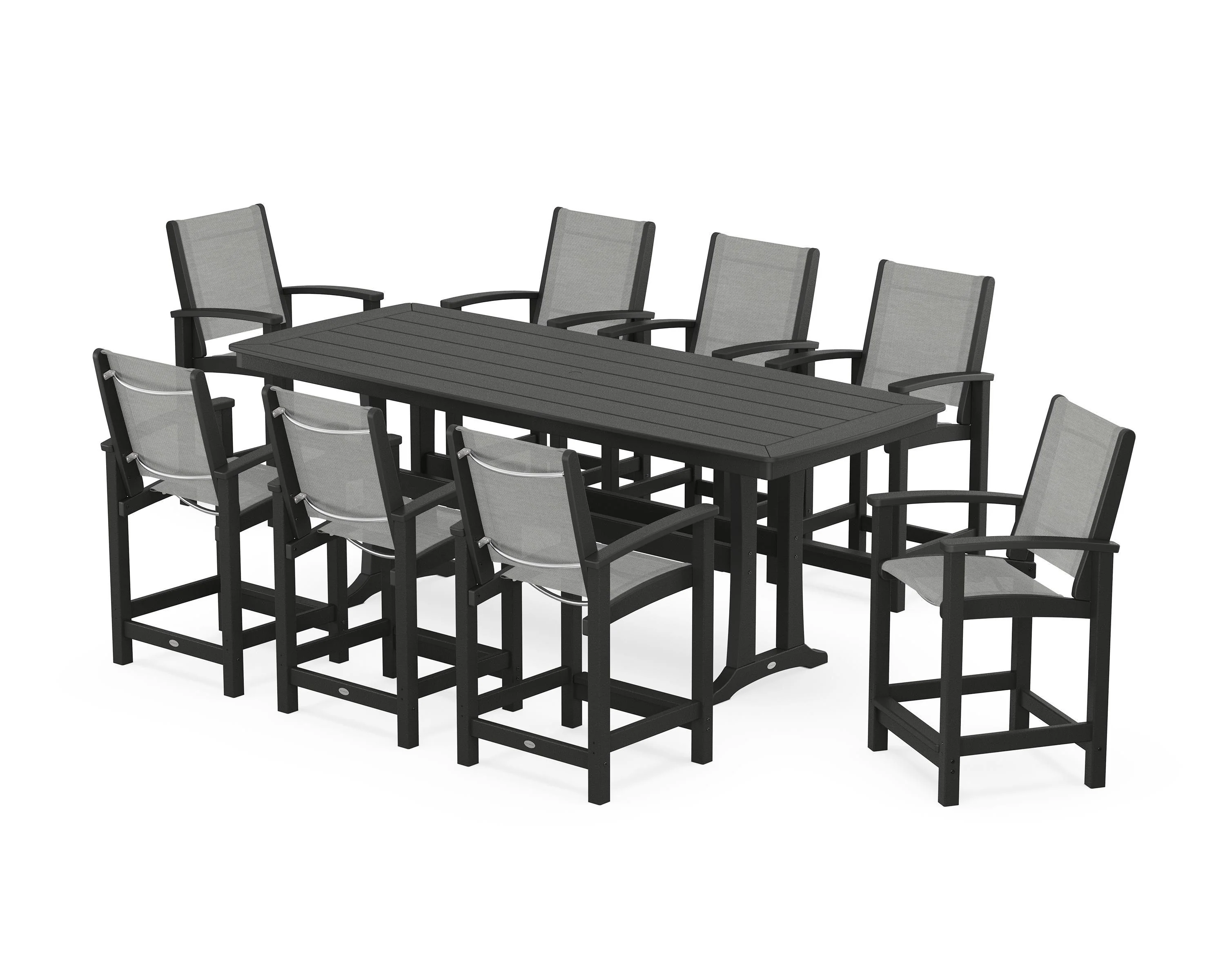 Coastal 9-Piece Counter Set with Trestle Legs - Image 26